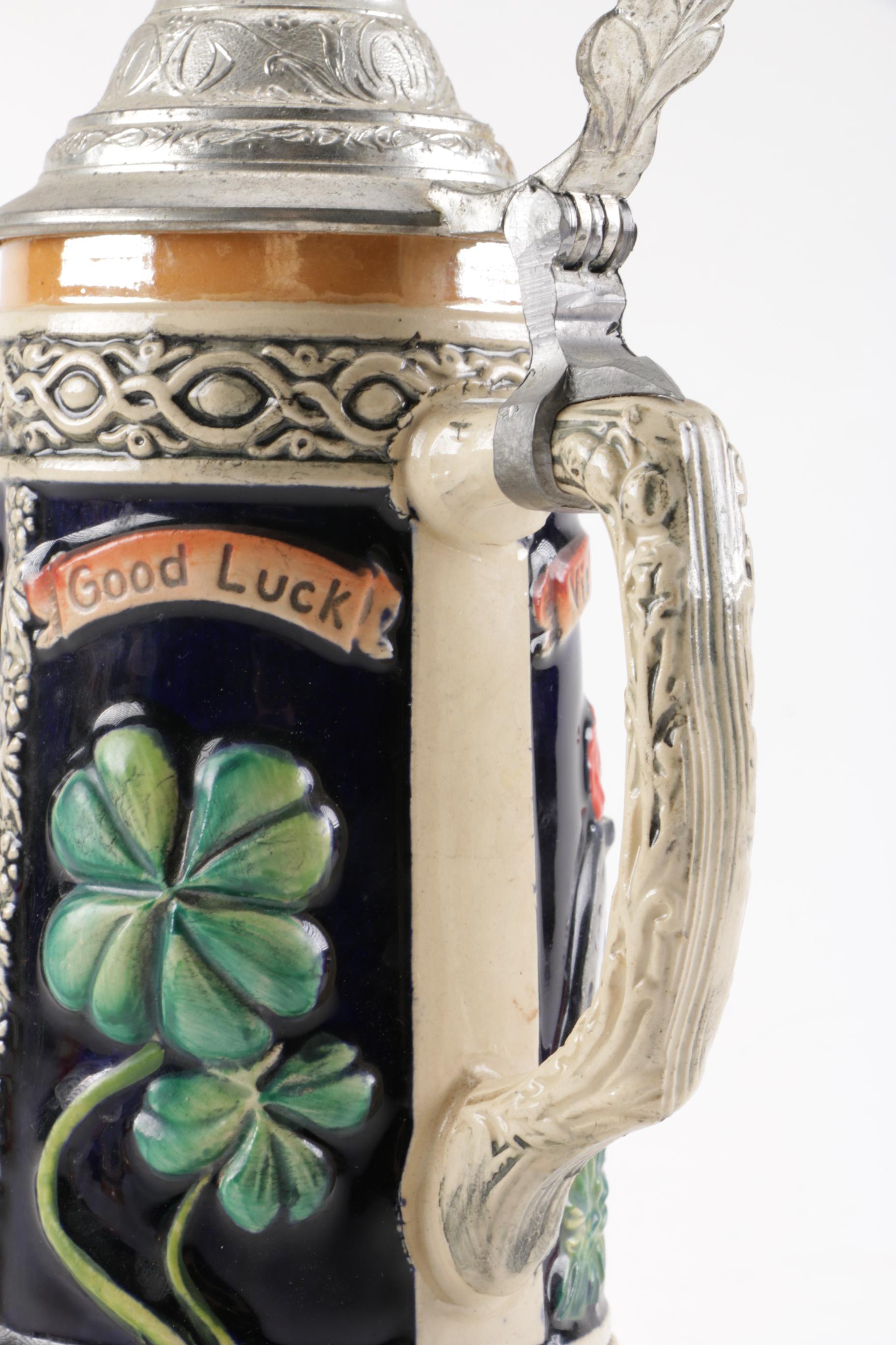 Collection of "Budweiser" Beer Mugs and German Beer Steins