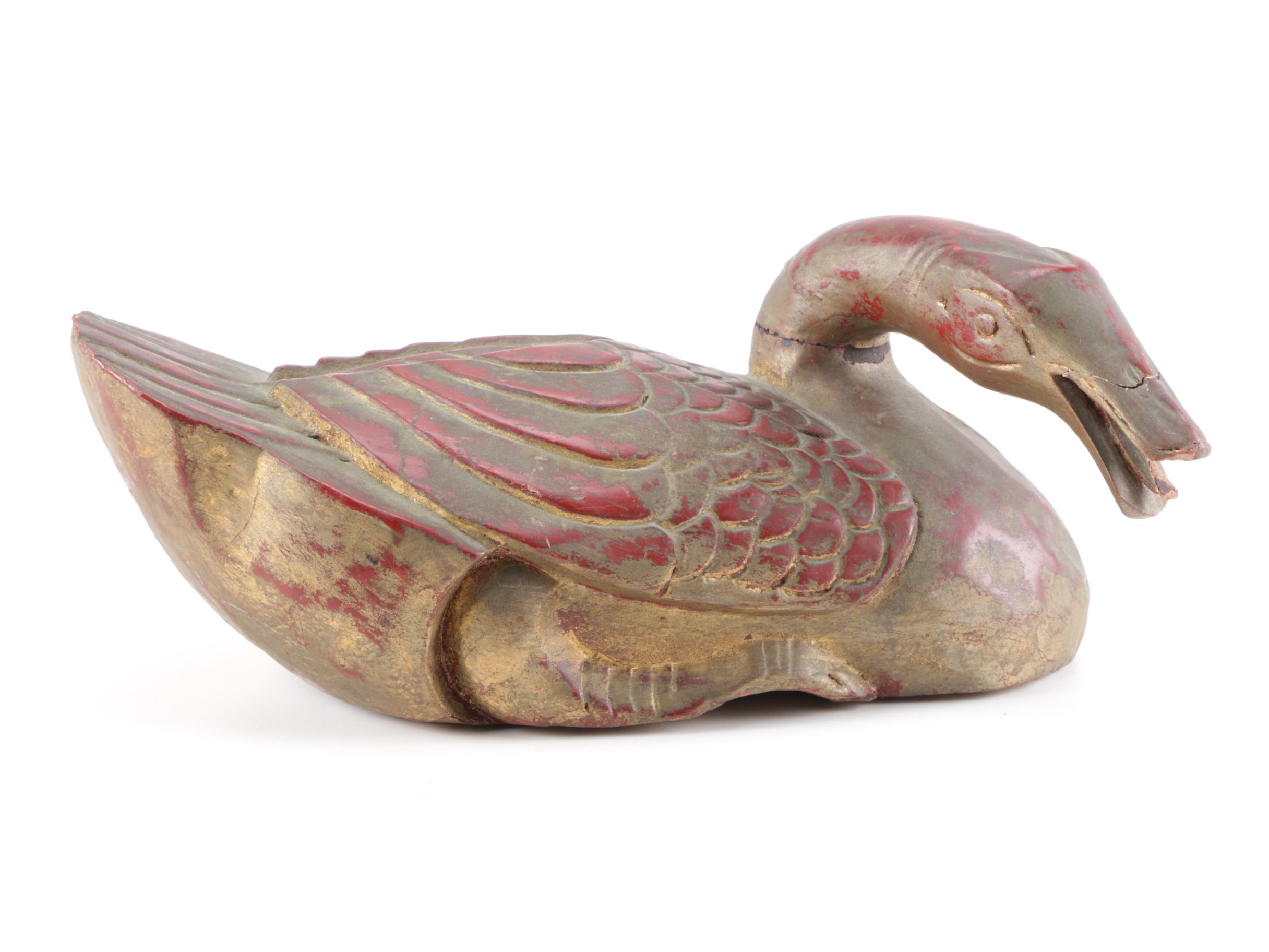 Neiman Marcus Wooden Duck Sculpture