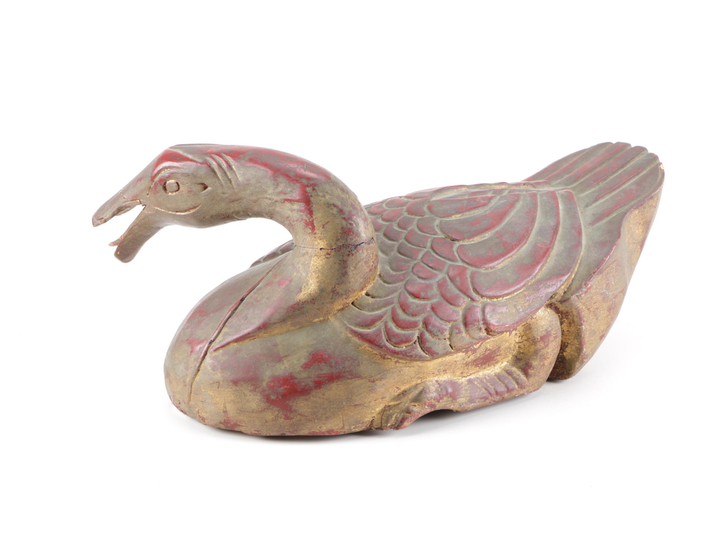 Neiman Marcus Wooden Duck Sculpture