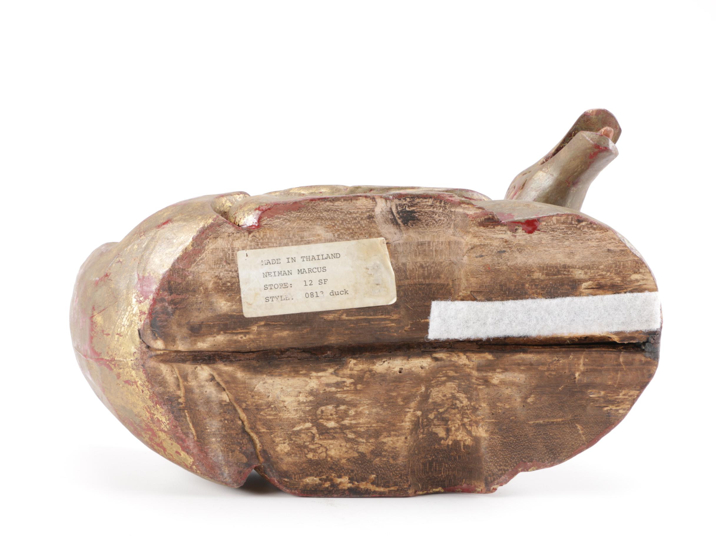 Neiman Marcus Wooden Duck Sculpture