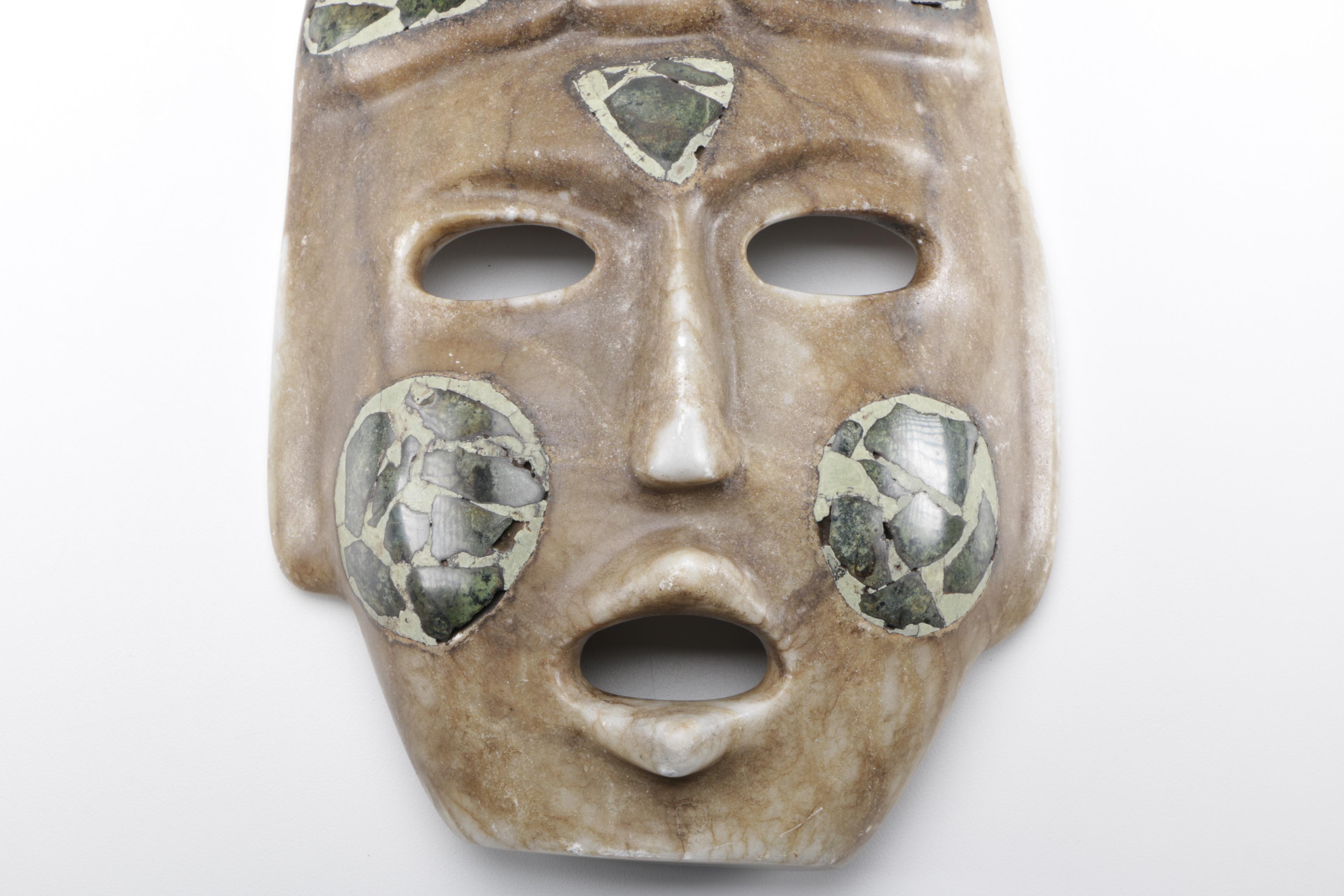 Mexican Mask With Inlaid Stones