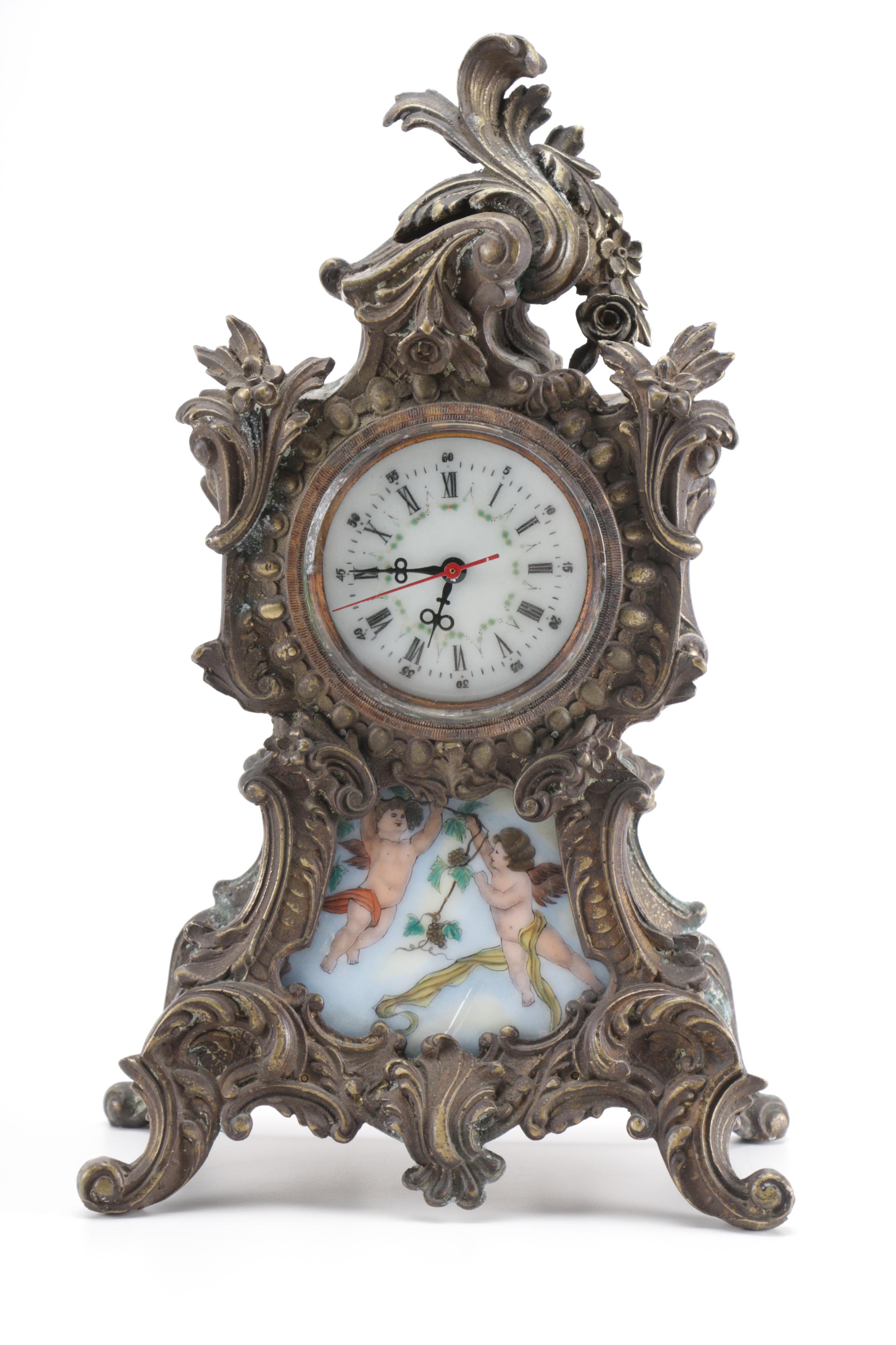 Ornate Cherub Clock