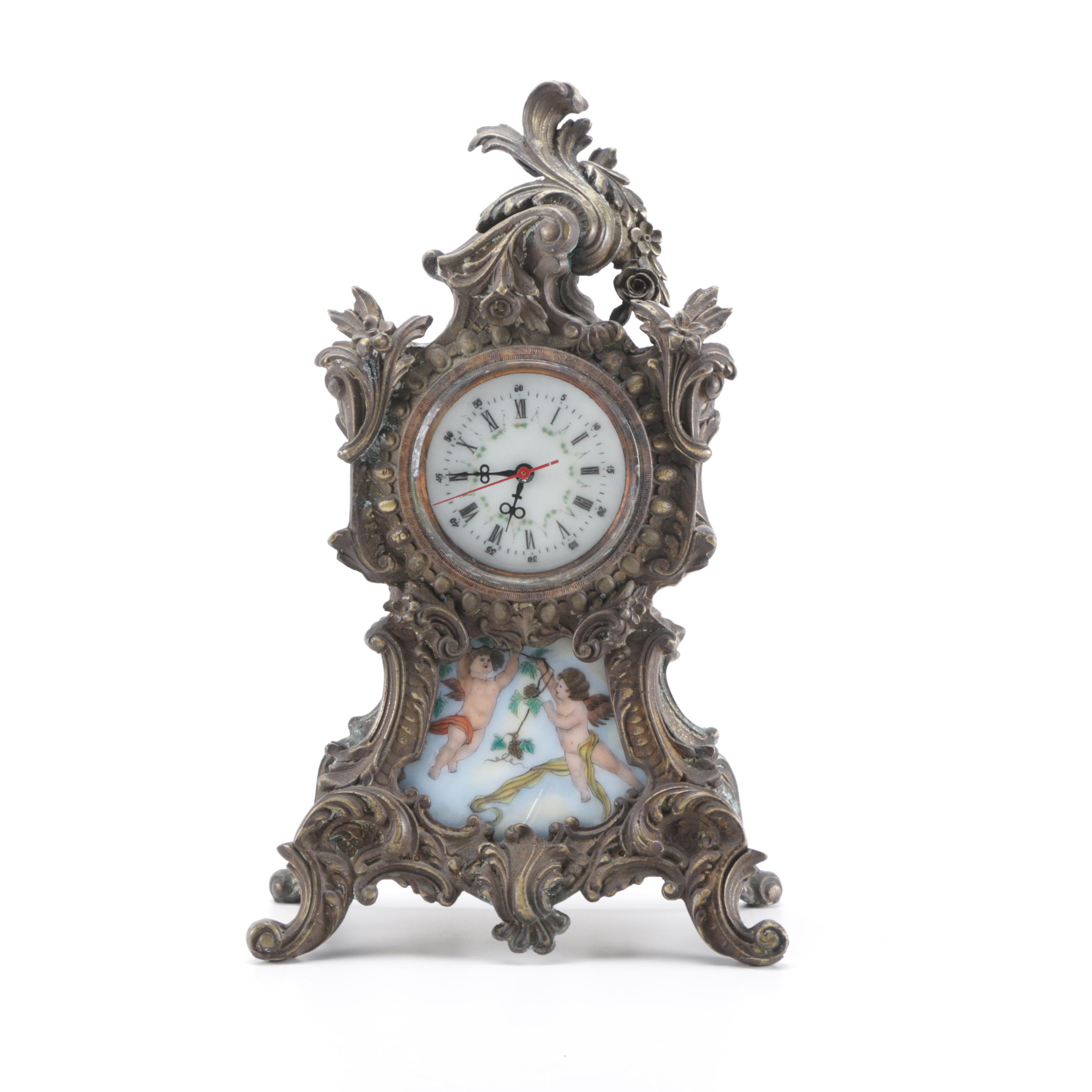 Ornate Cherub Clock