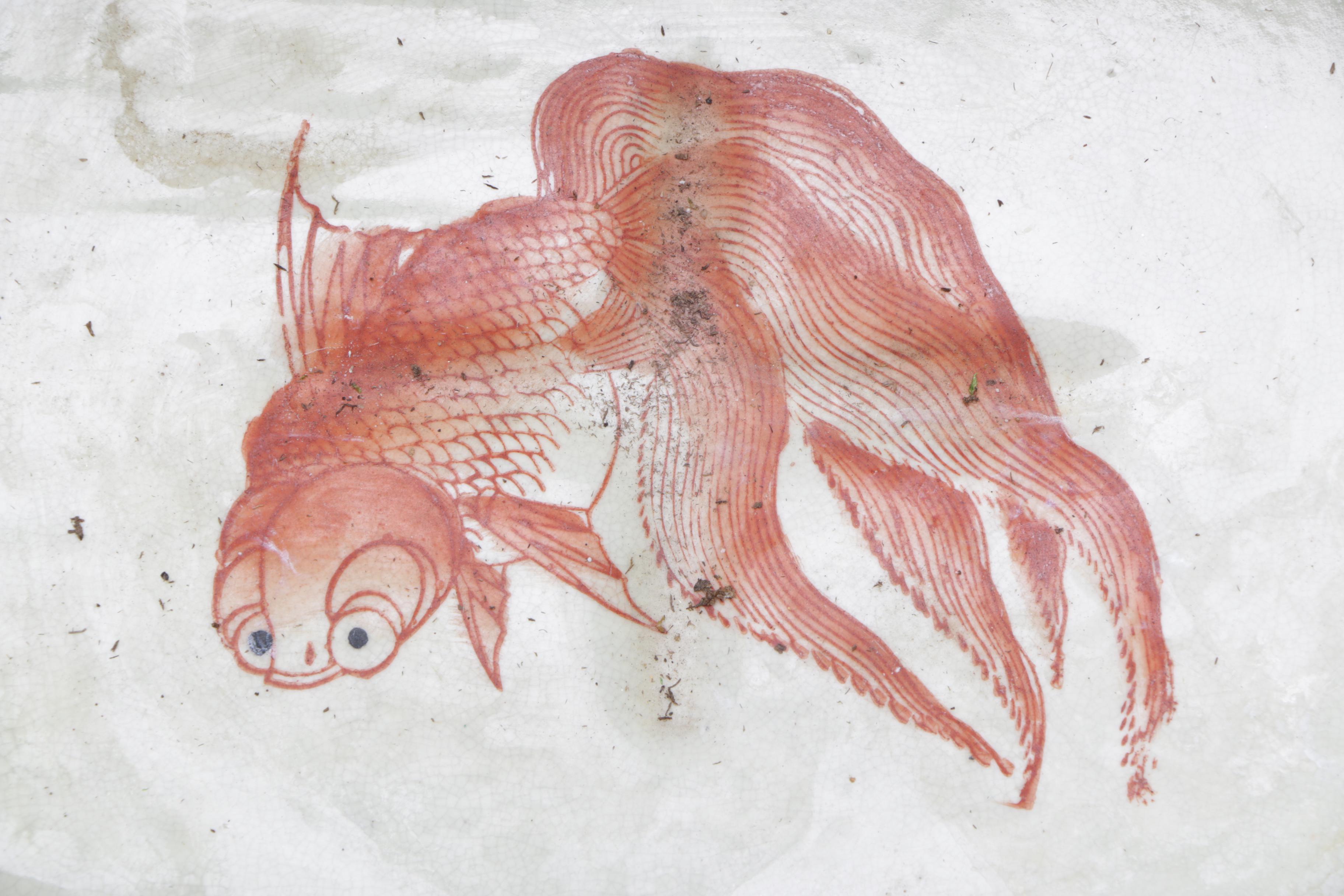 Chinese Carp Decorated Jardiniere