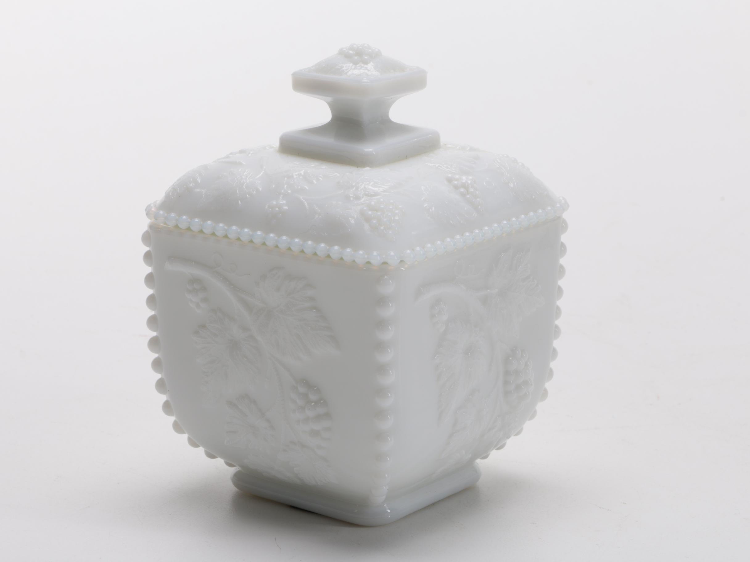 White Milk Glass Décor Featuring Hazel Atlas