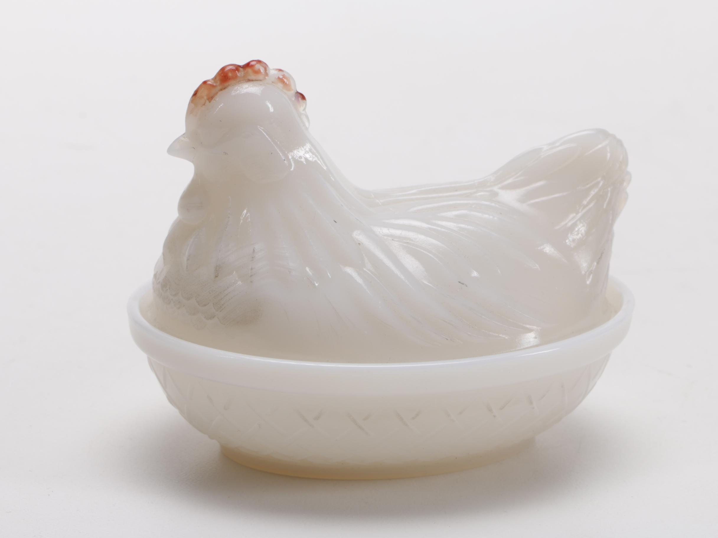 White Milk Glass Décor Featuring Hazel Atlas