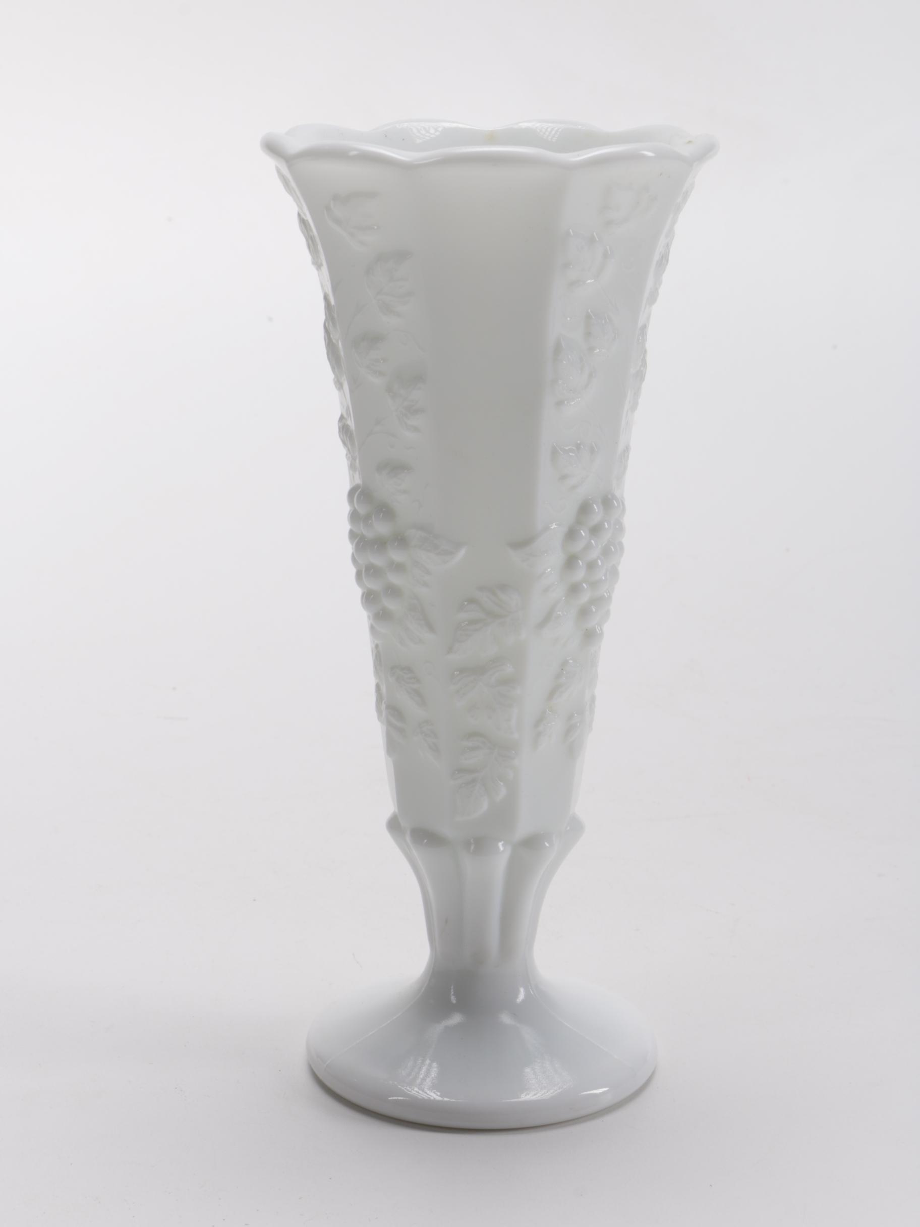 White Milk Glass Décor Featuring Hazel Atlas