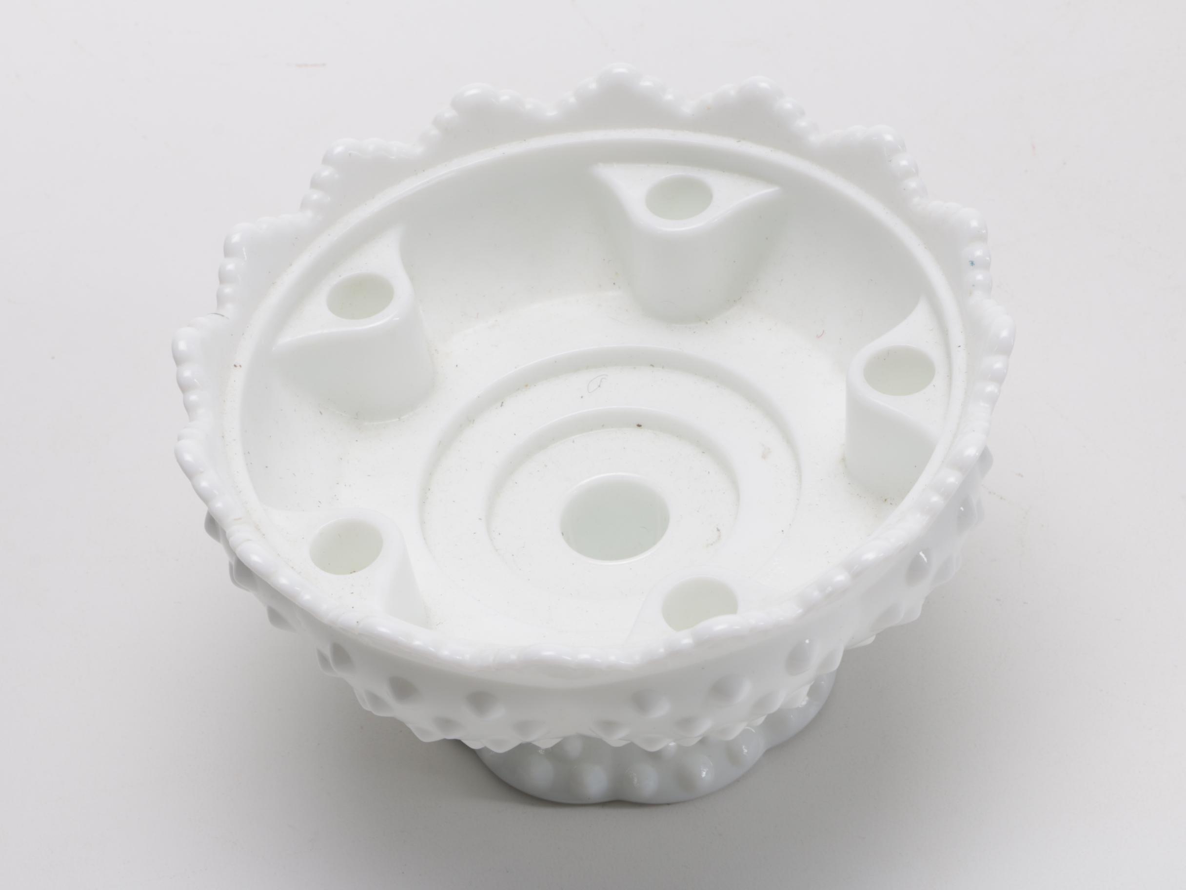 White Milk Glass Décor Featuring Hazel Atlas