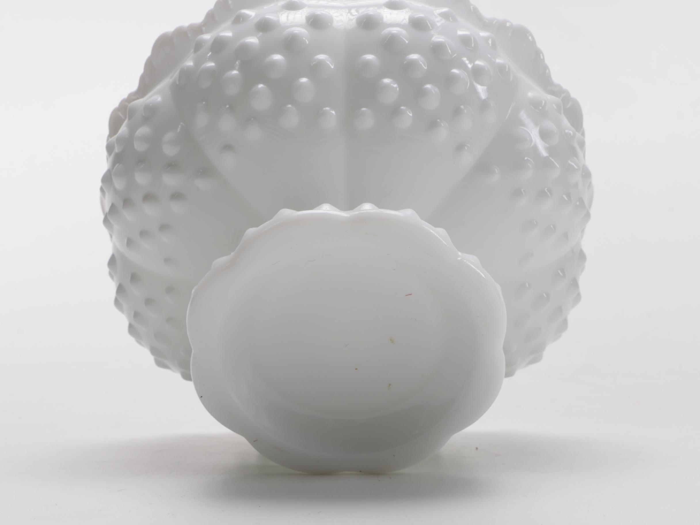 White Milk Glass Décor Featuring Hazel Atlas