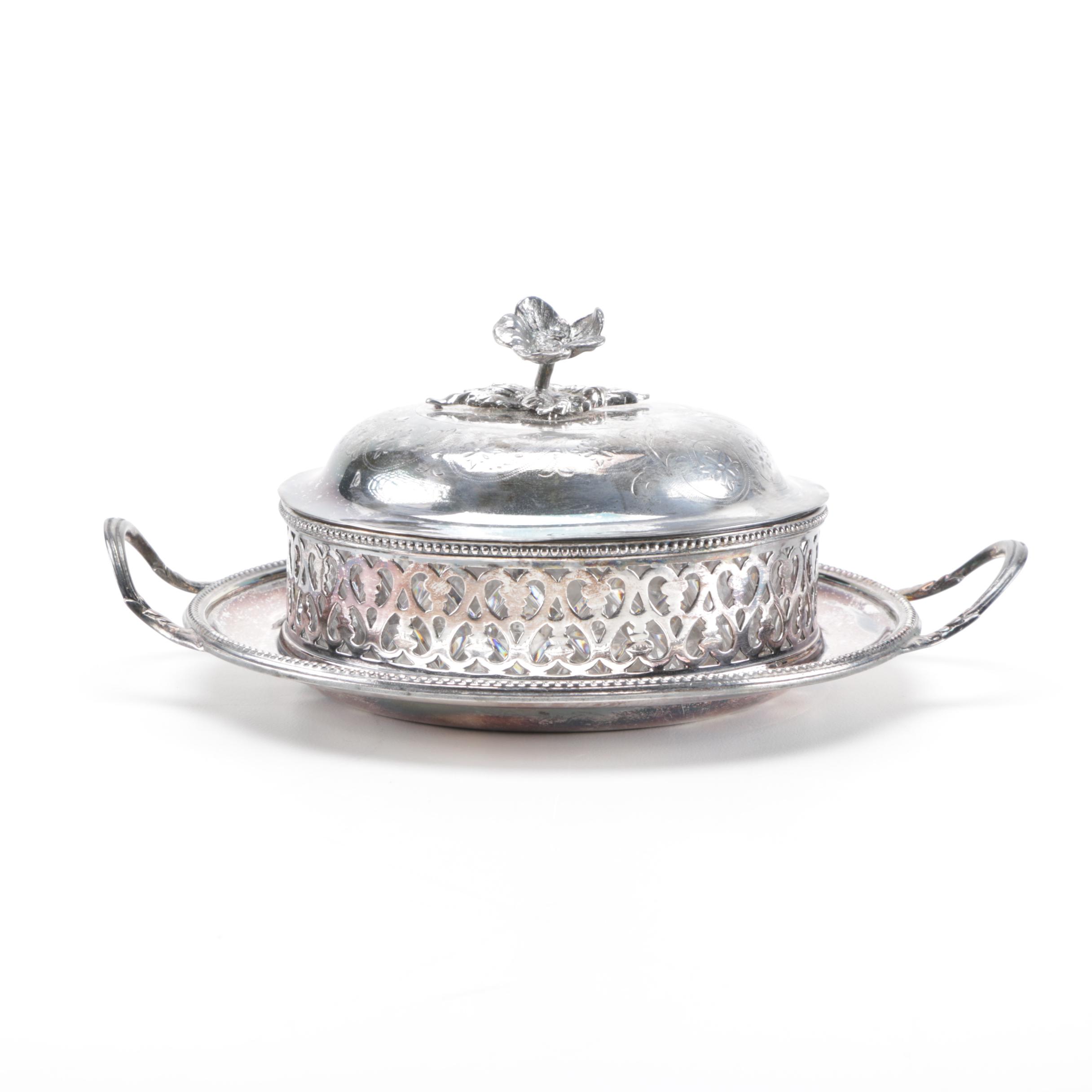Mappin & Webb Silver Plate Butter Dish