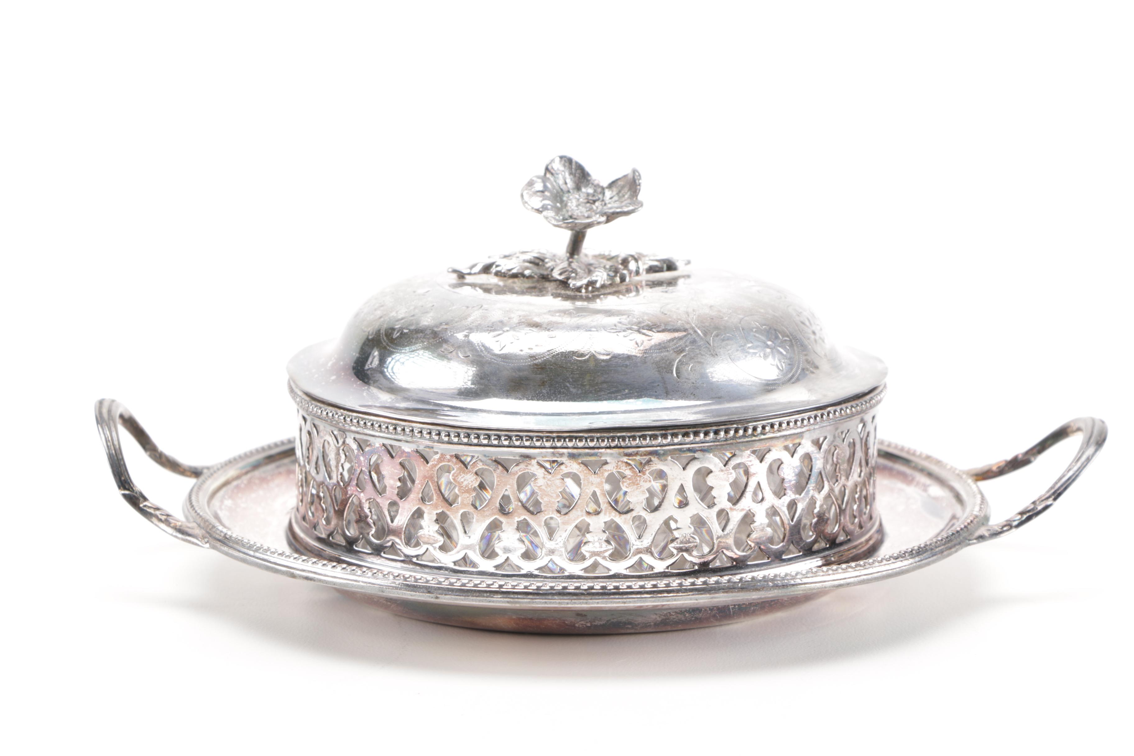 Mappin & Webb Silver Plate Butter Dish