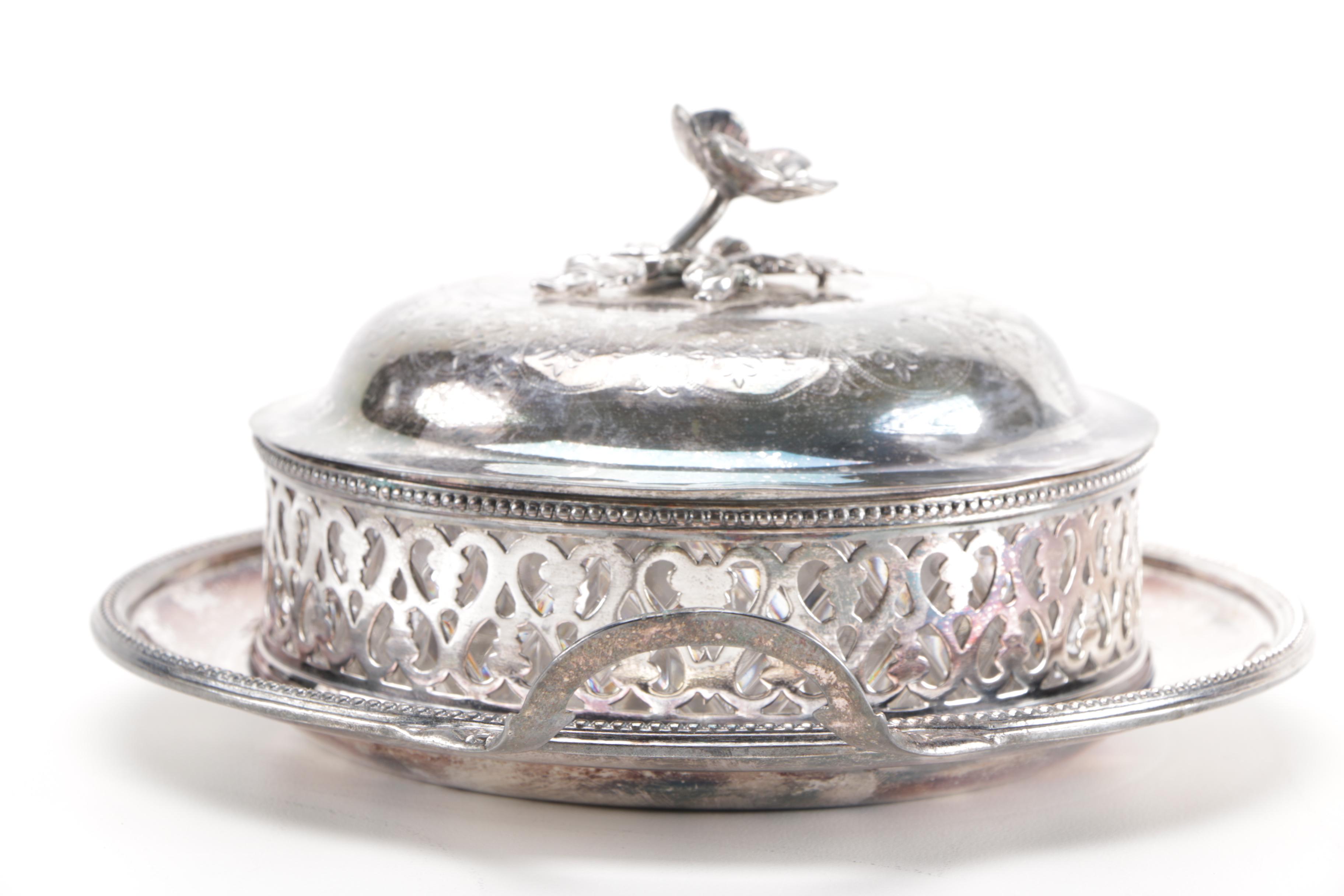 Mappin & Webb Silver Plate Butter Dish