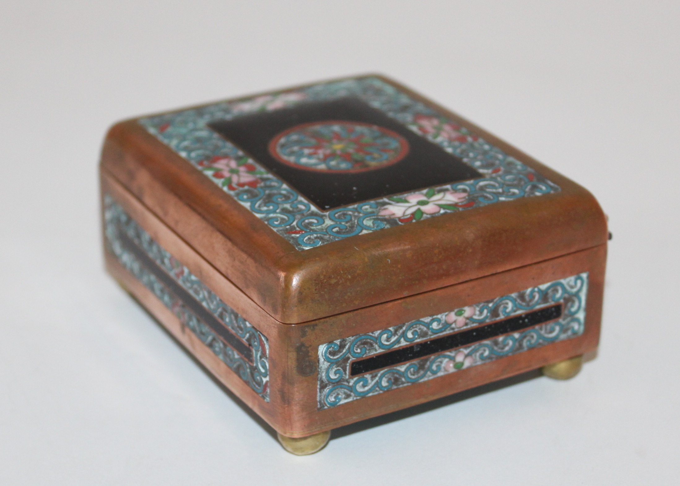 Mid-Century Ash Receiver and Copper Box With Dish