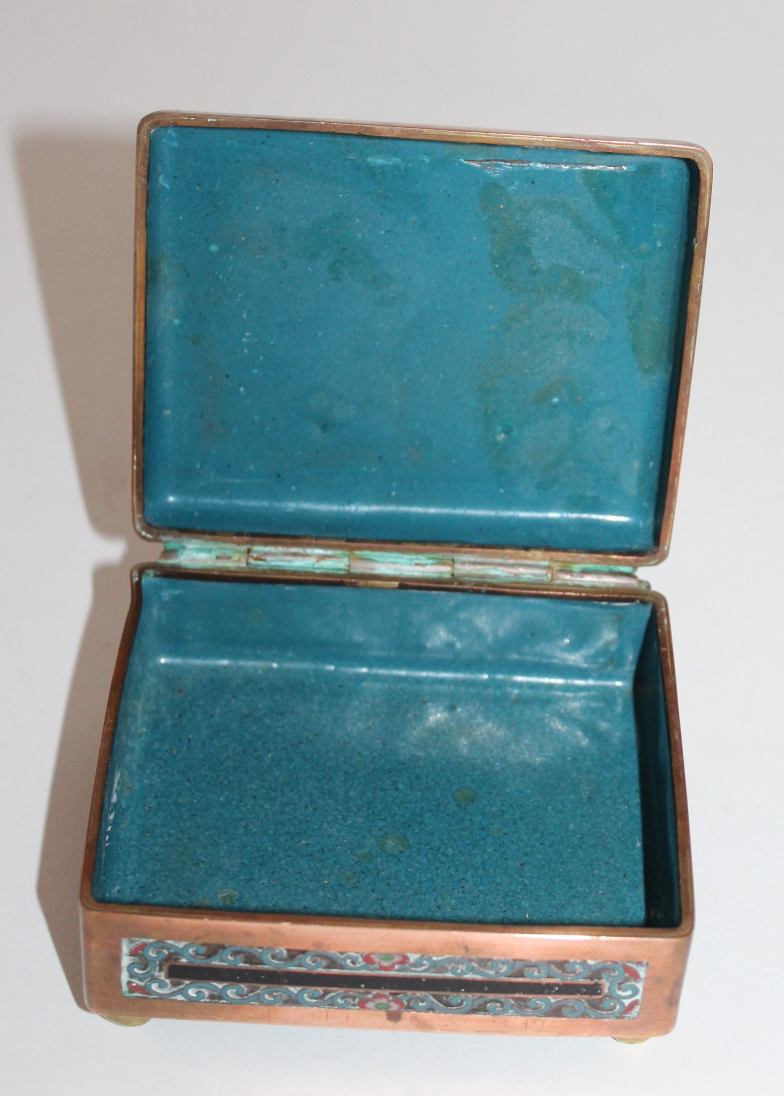 Mid-Century Ash Receiver and Copper Box With Dish