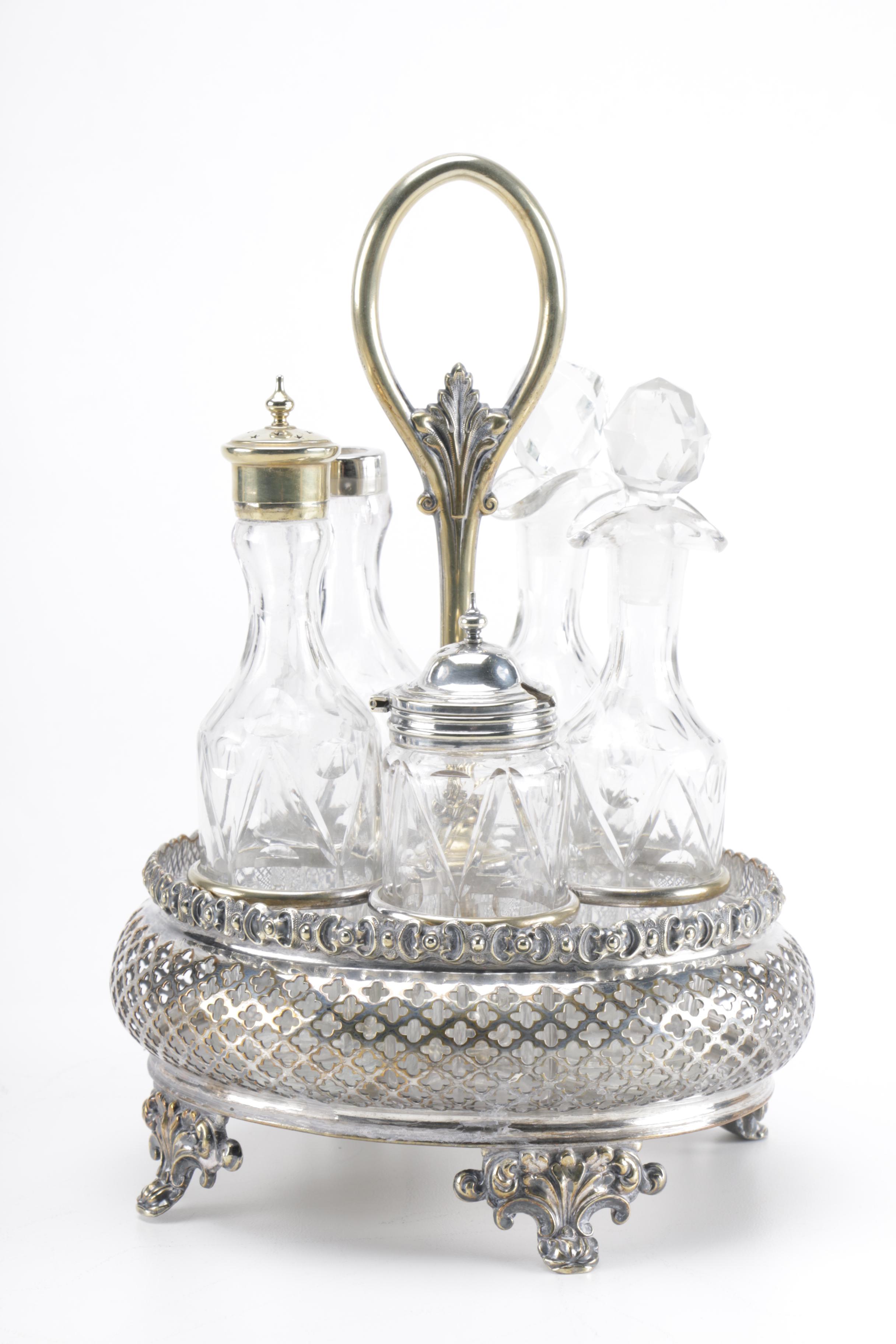 Silver Tone Tableware Featuring India Silver Plate