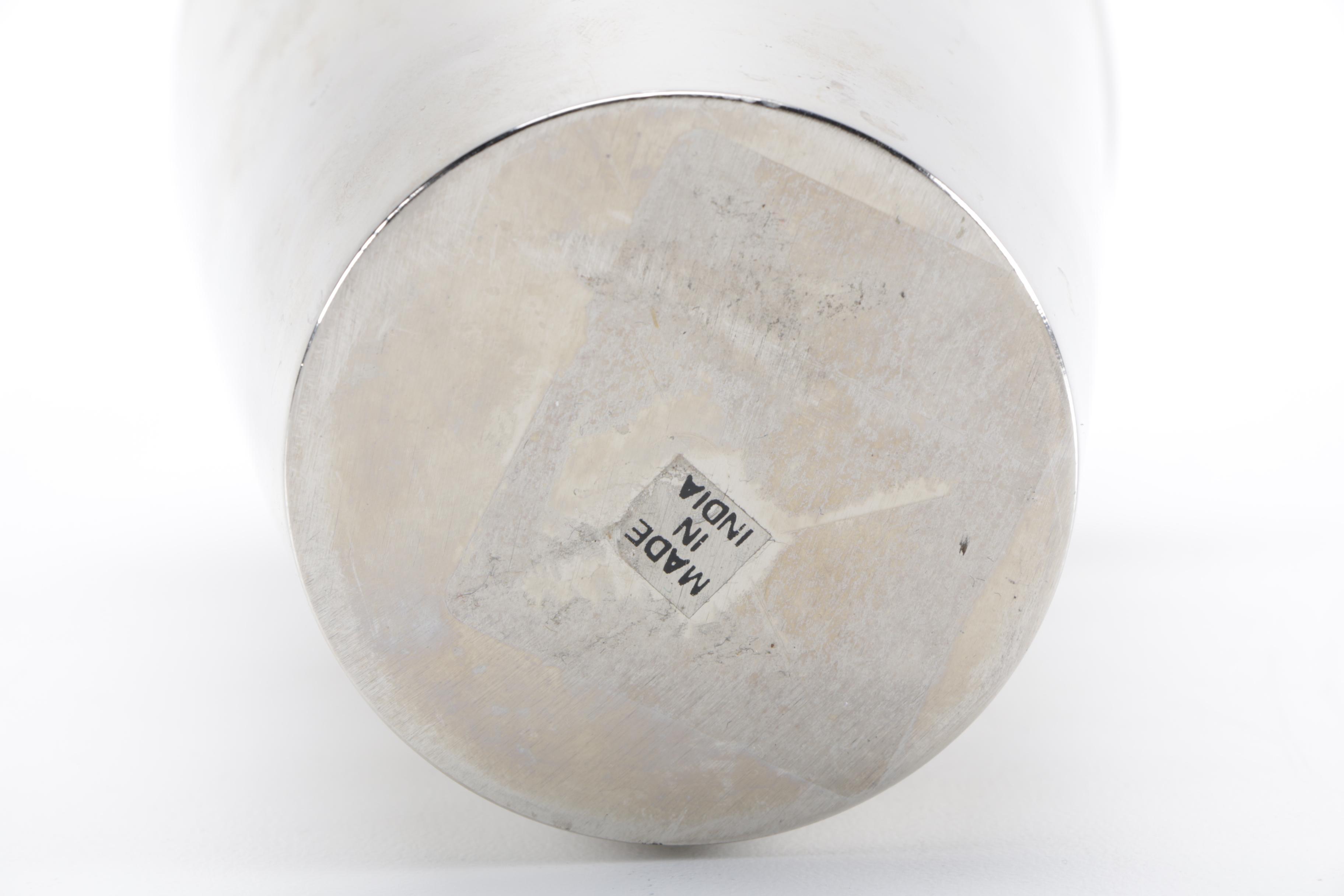 Silver Tone Tableware Featuring India Silver Plate