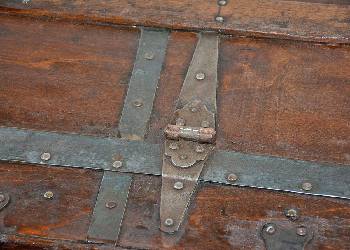 Antique Three-Drawer Steamer Trunk