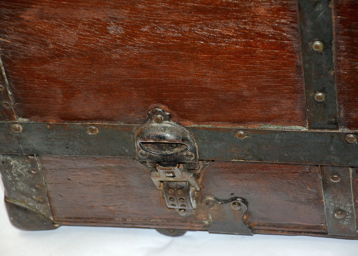 Antique Three-Drawer Steamer Trunk