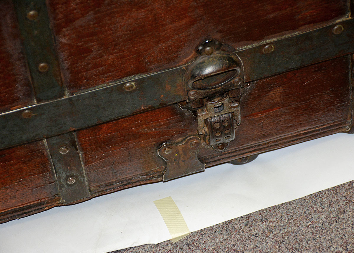 Antique Three-Drawer Steamer Trunk
