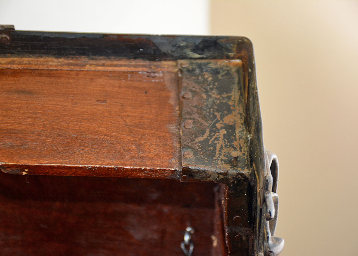 Antique Three-Drawer Steamer Trunk