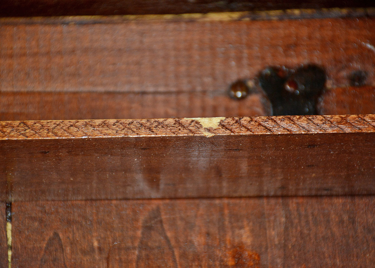 Antique Three-Drawer Steamer Trunk