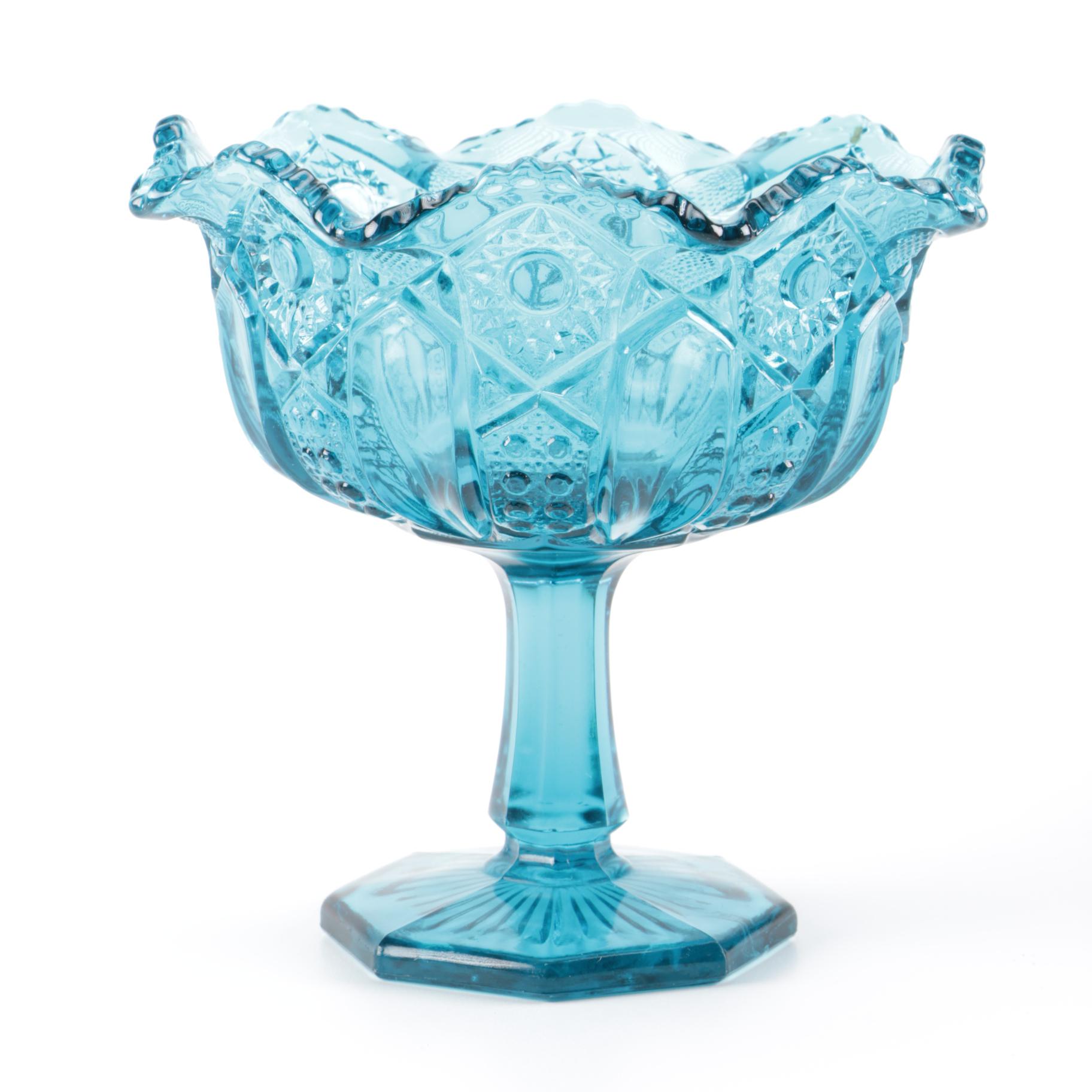 Canival Glass Stemmed Candy Dishes Including Fenton