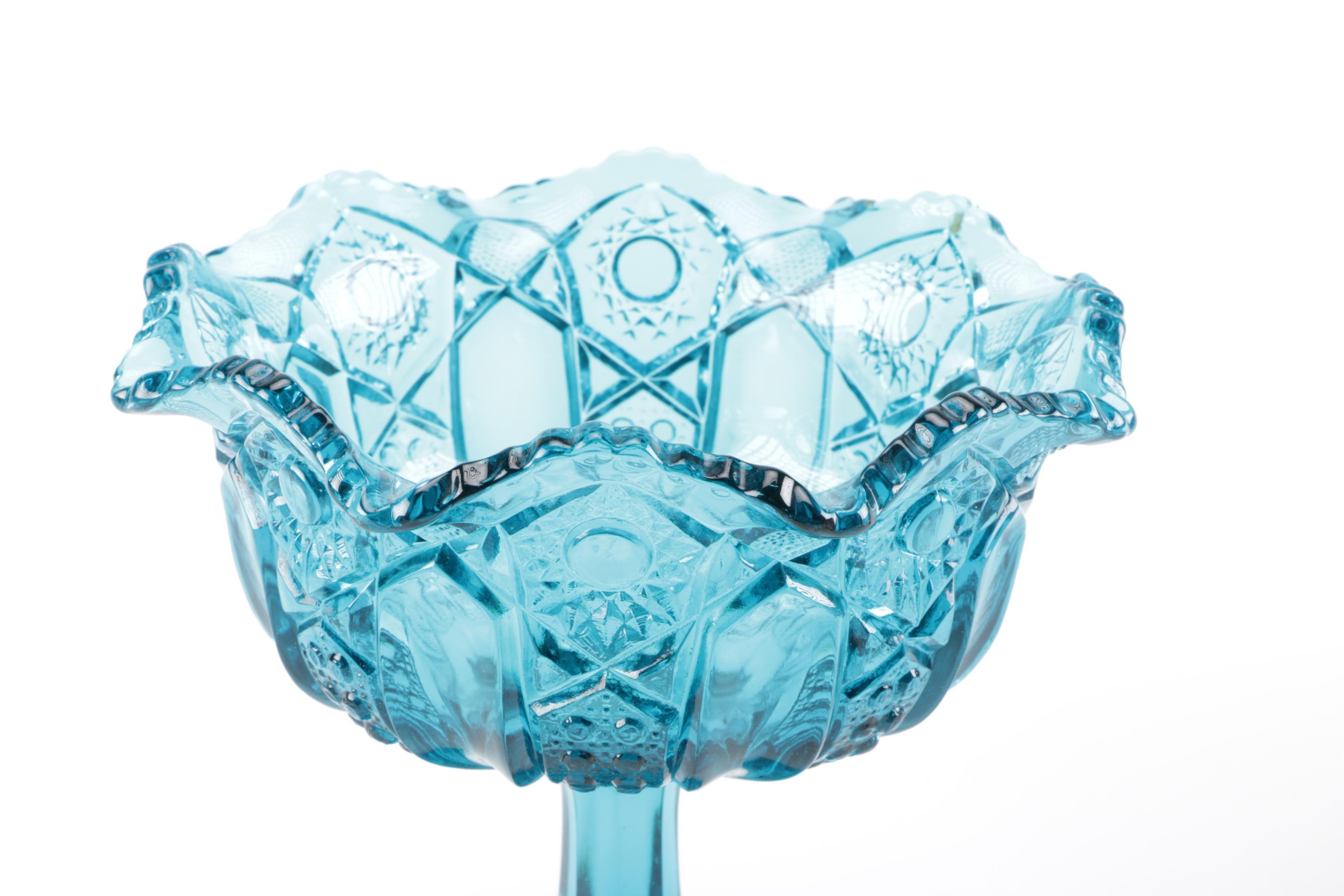 Canival Glass Stemmed Candy Dishes Including Fenton