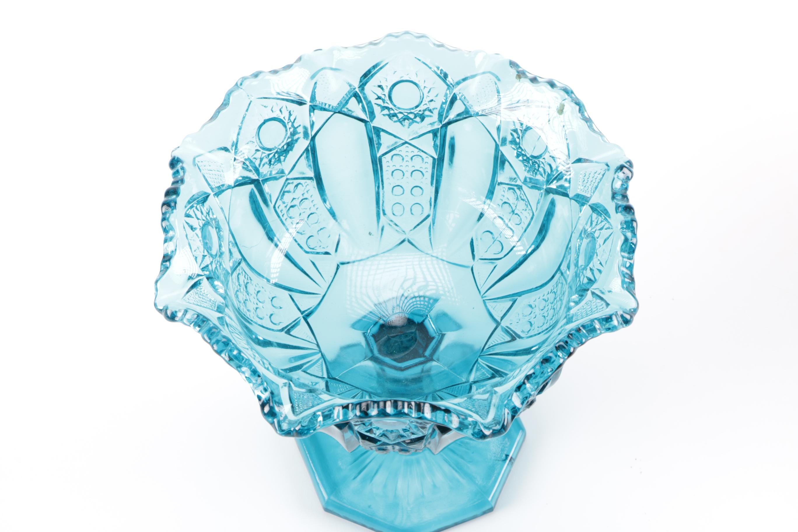 Canival Glass Stemmed Candy Dishes Including Fenton