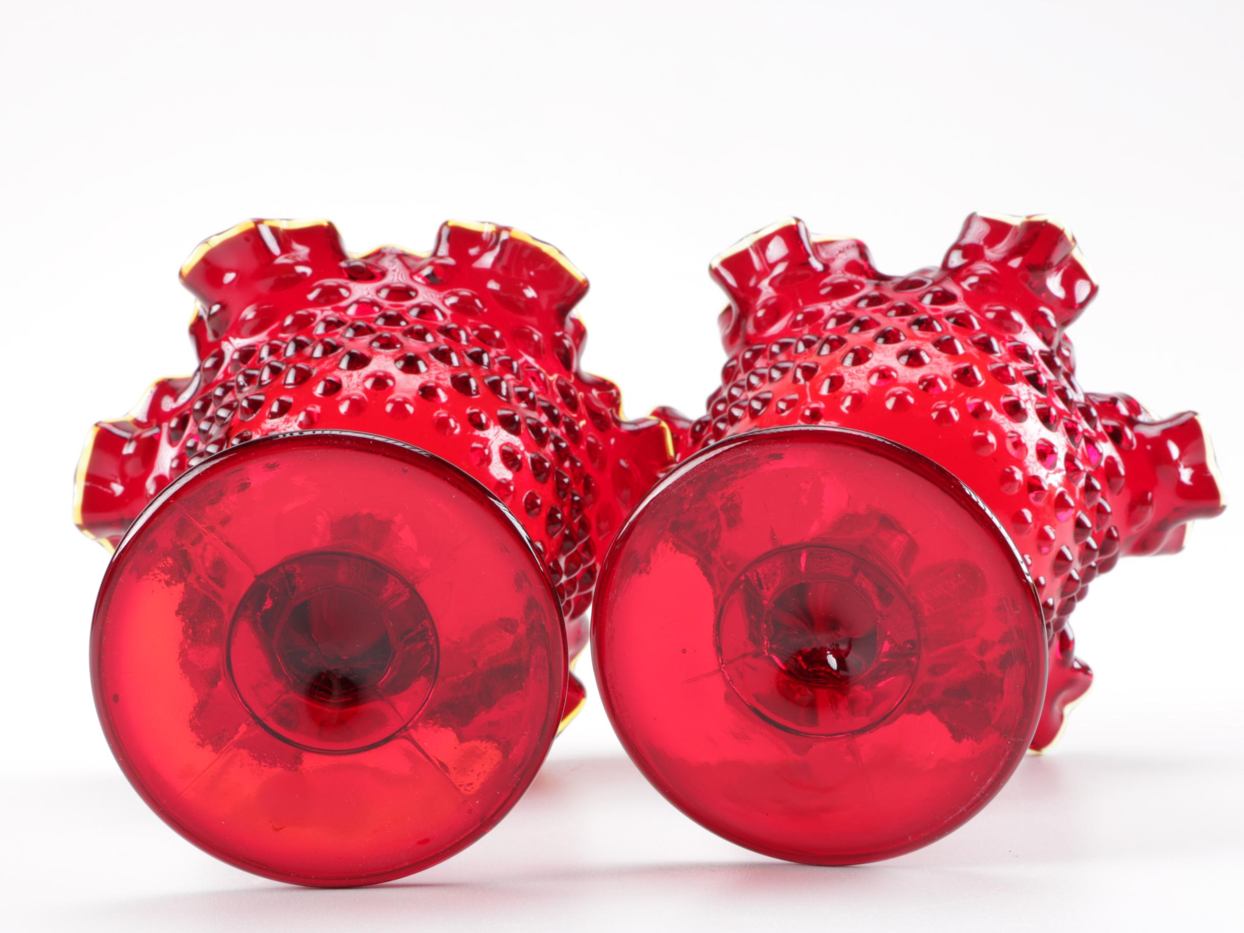 Canival Glass Stemmed Candy Dishes Including Fenton