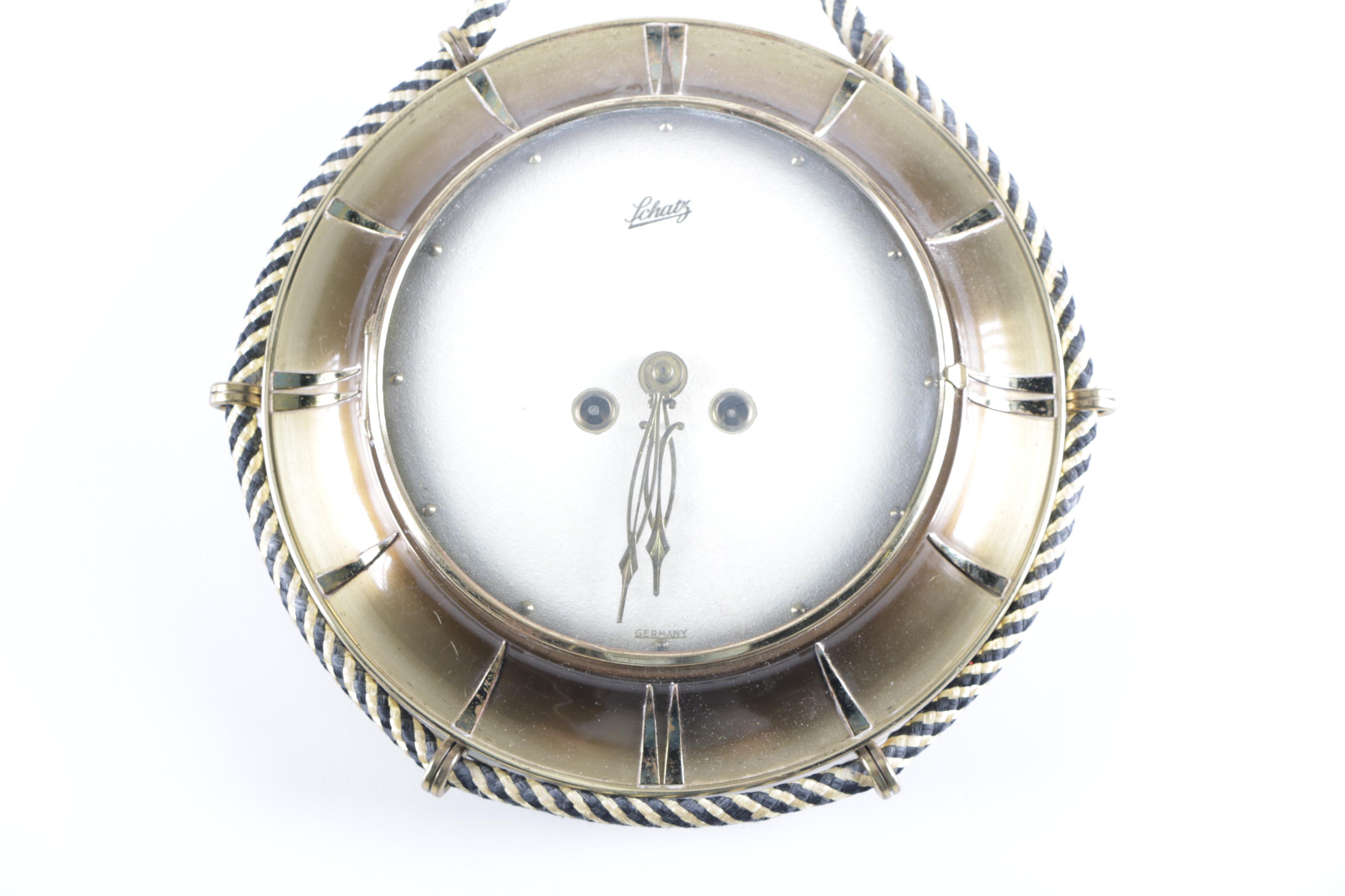 Schatz Nautical Style Brass Wall Clock