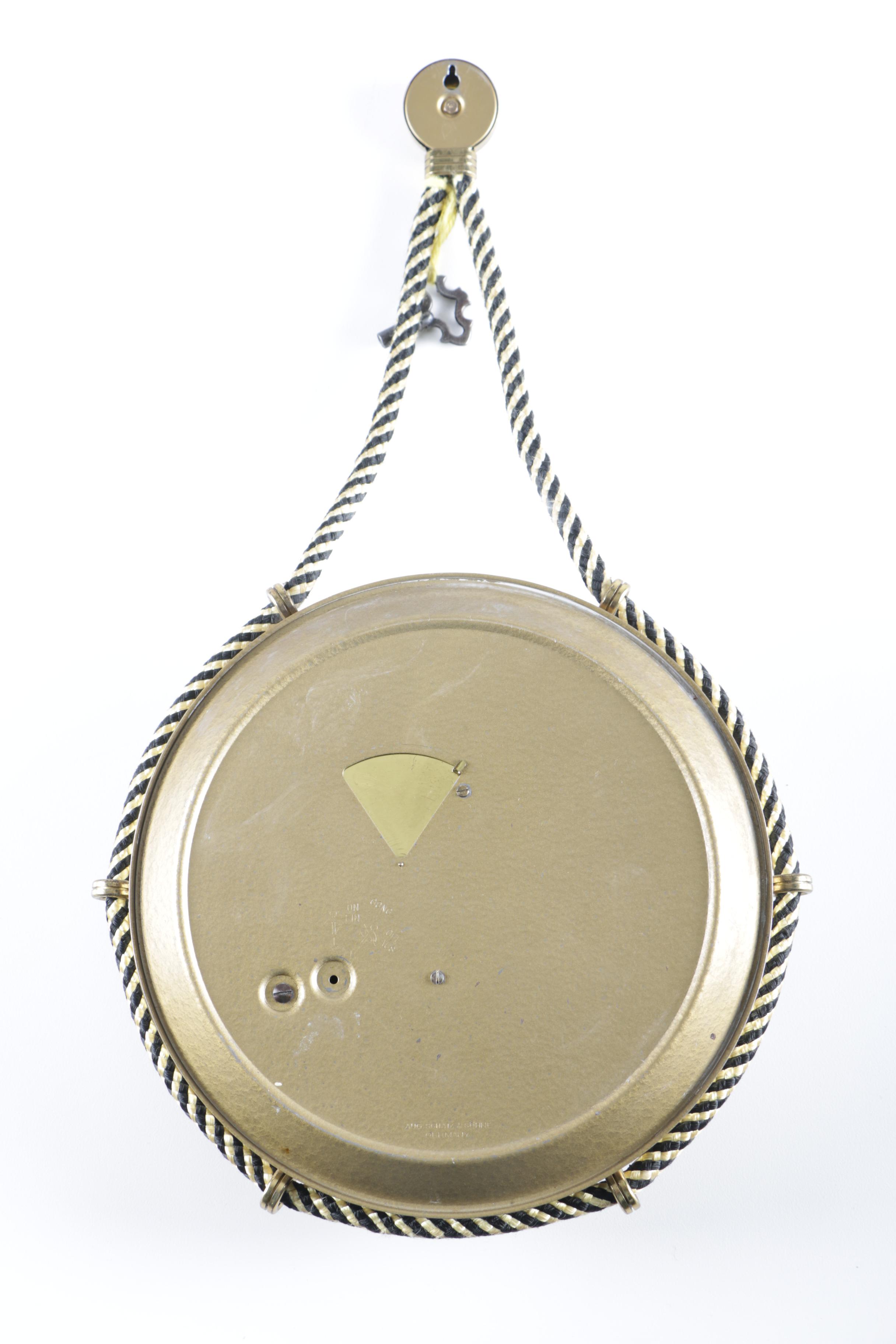 Schatz Nautical Style Brass Wall Clock