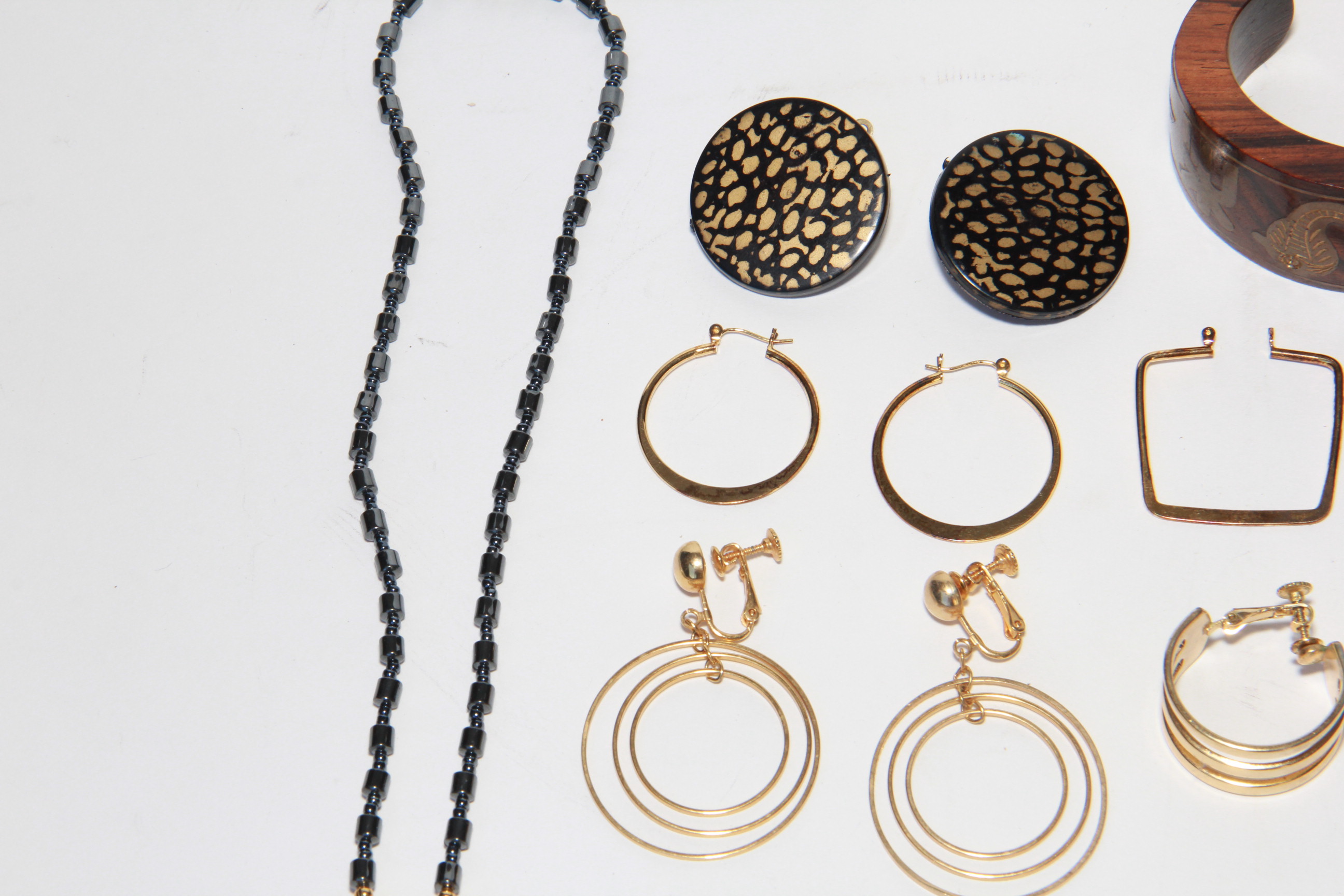 Assortment of Gold Tone Costume Jewelry