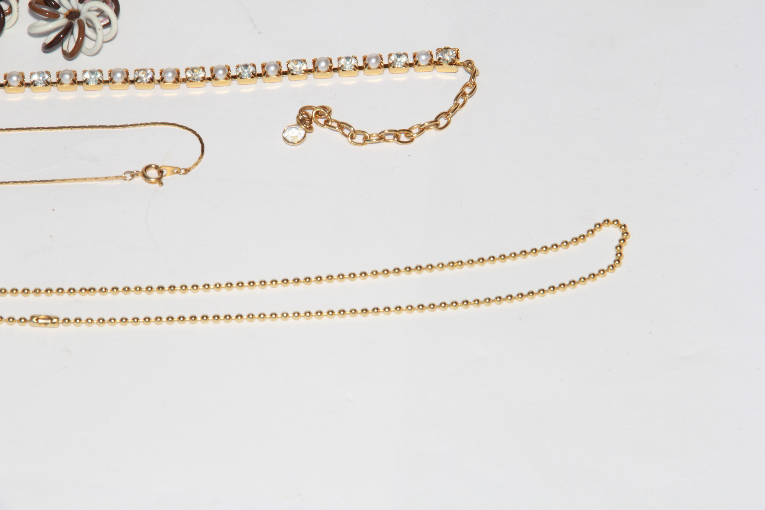 Assortment of Gold Tone Costume Jewelry