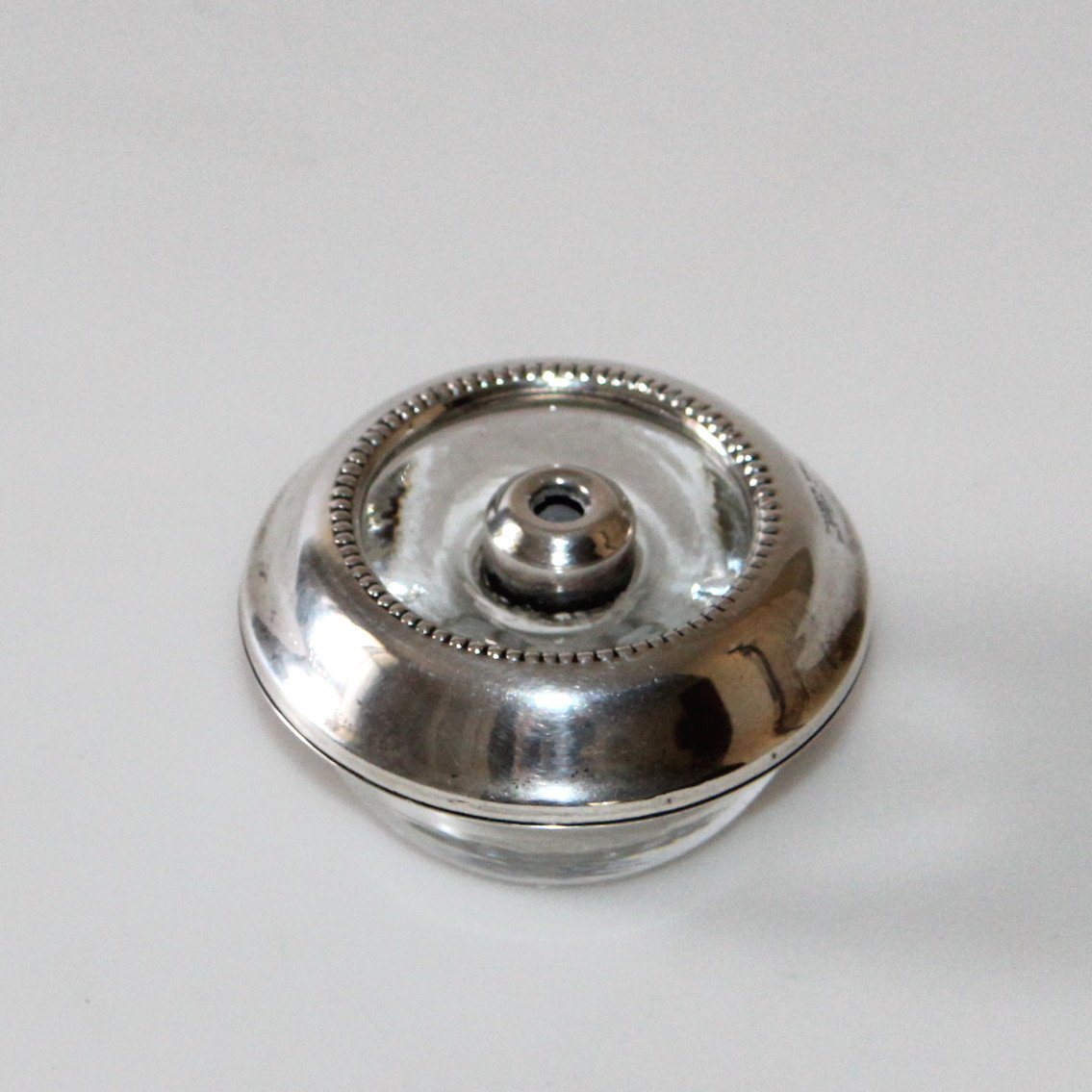 Vintage Frank M. Whiting Hy Glo Sterling and Glass Lighter