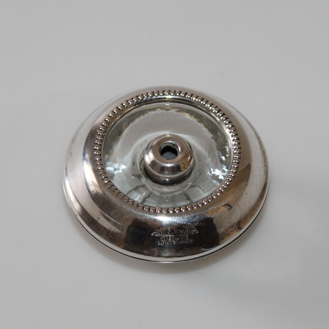 Vintage Frank M. Whiting Hy Glo Sterling and Glass Lighter