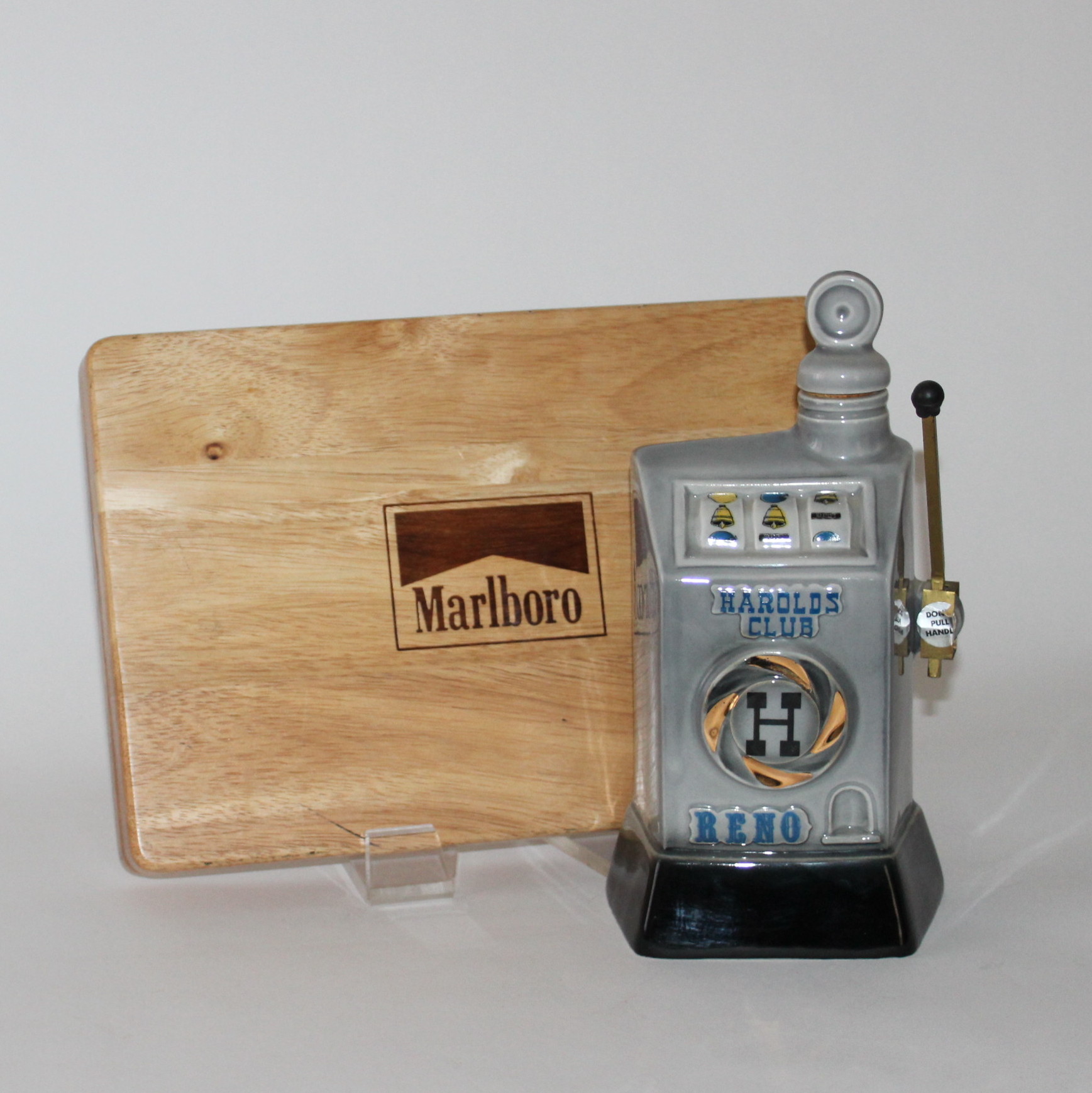 Vintage Jim Beam Decanter and Marlboro Poker Chips