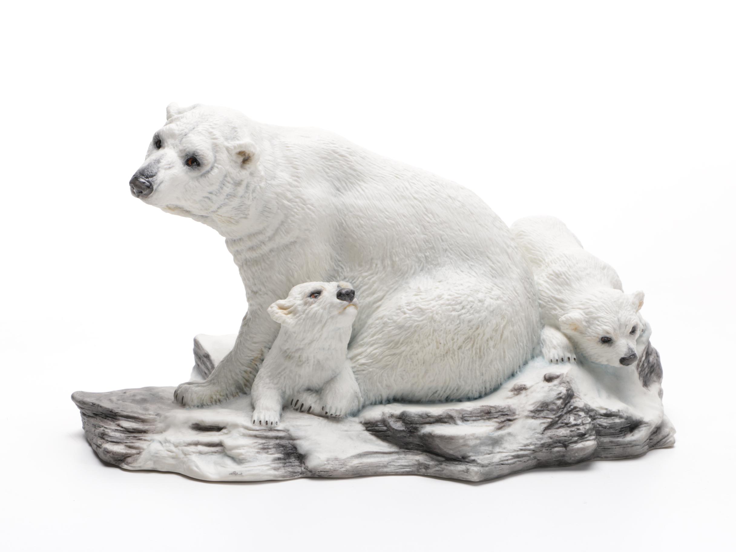 Polar Bear Figurines Including Boehm and Wolf Original