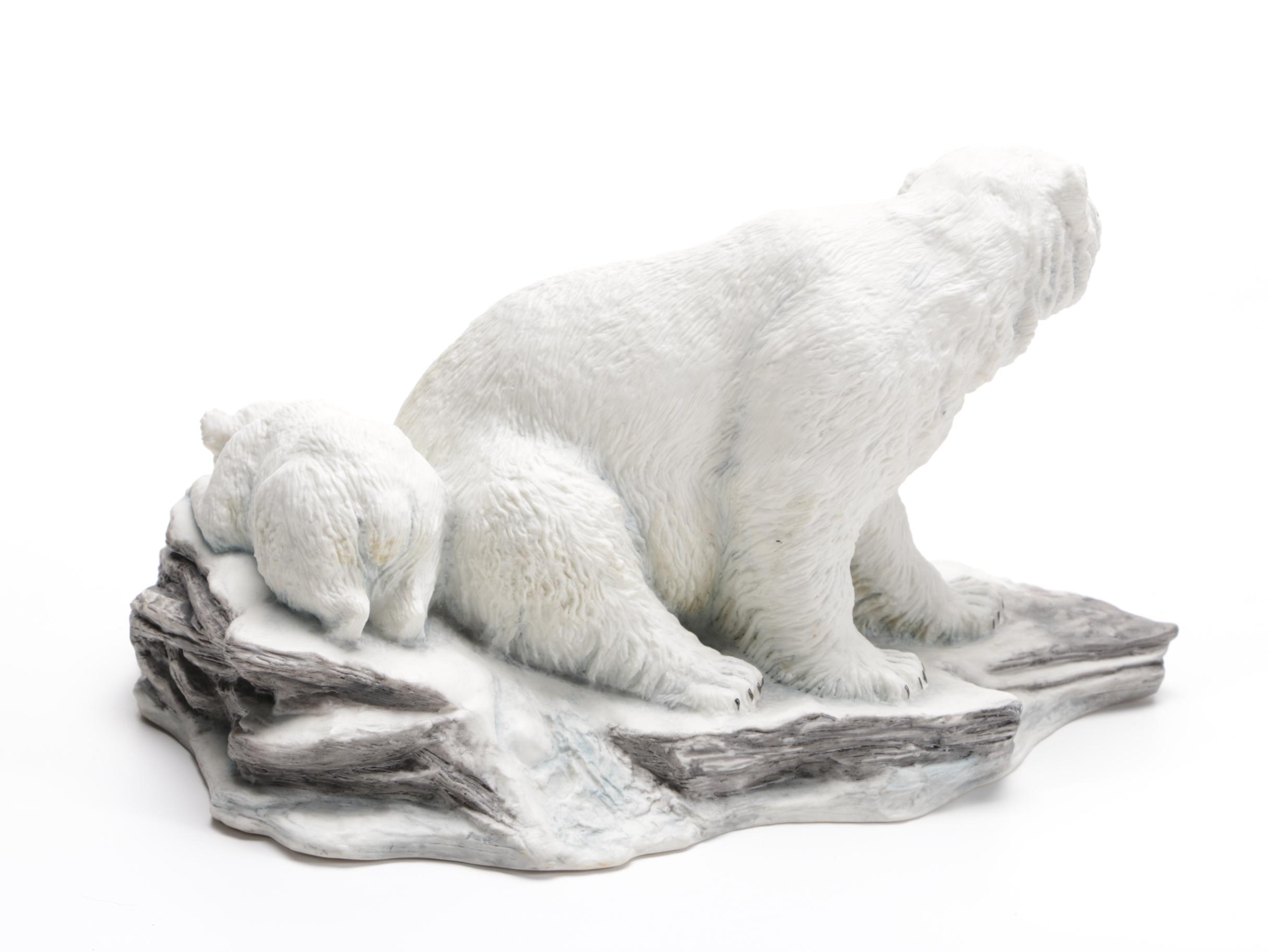 Polar Bear Figurines Including Boehm and Wolf Original