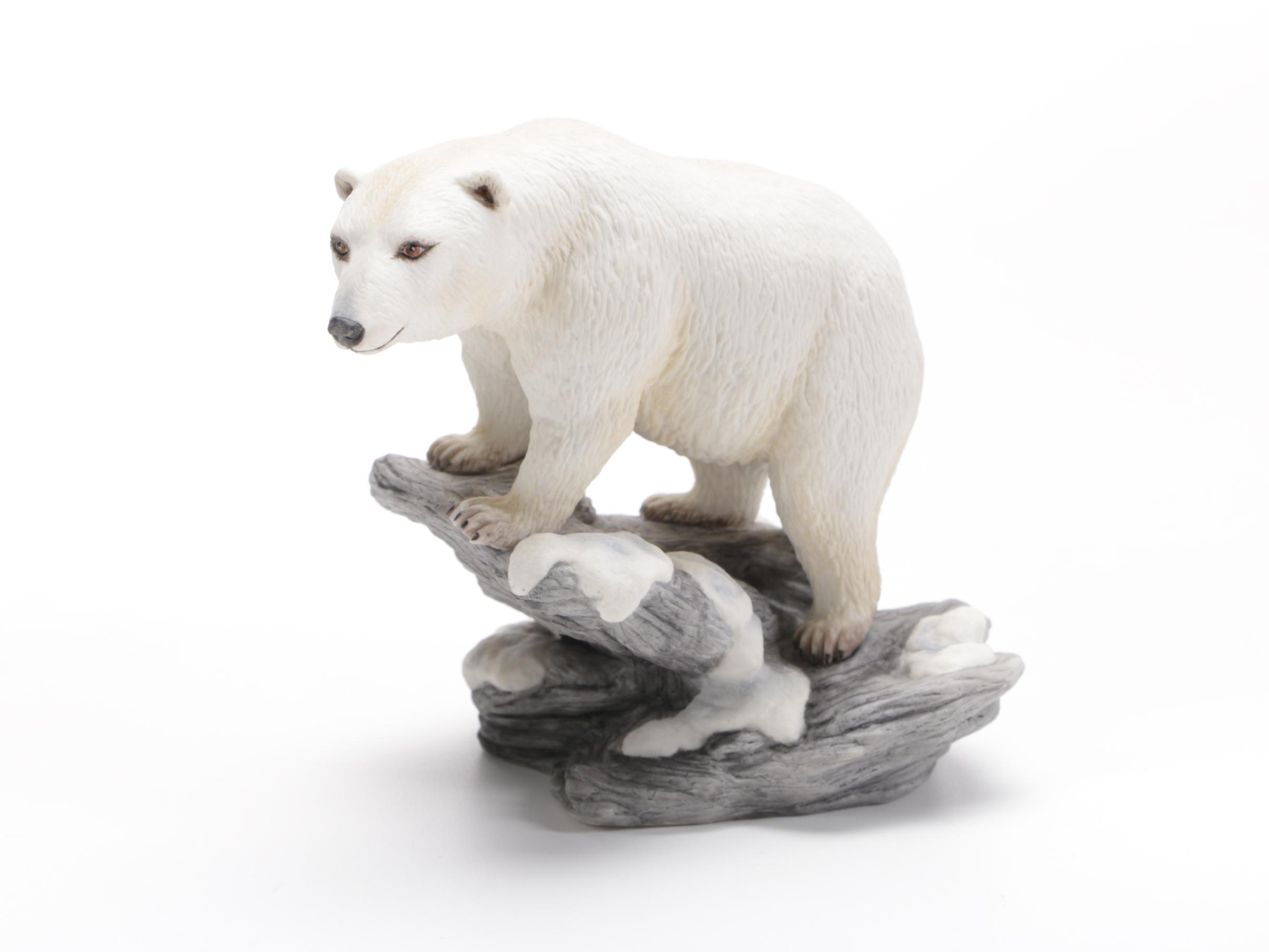 Polar Bear Figurines Including Boehm and Wolf Original