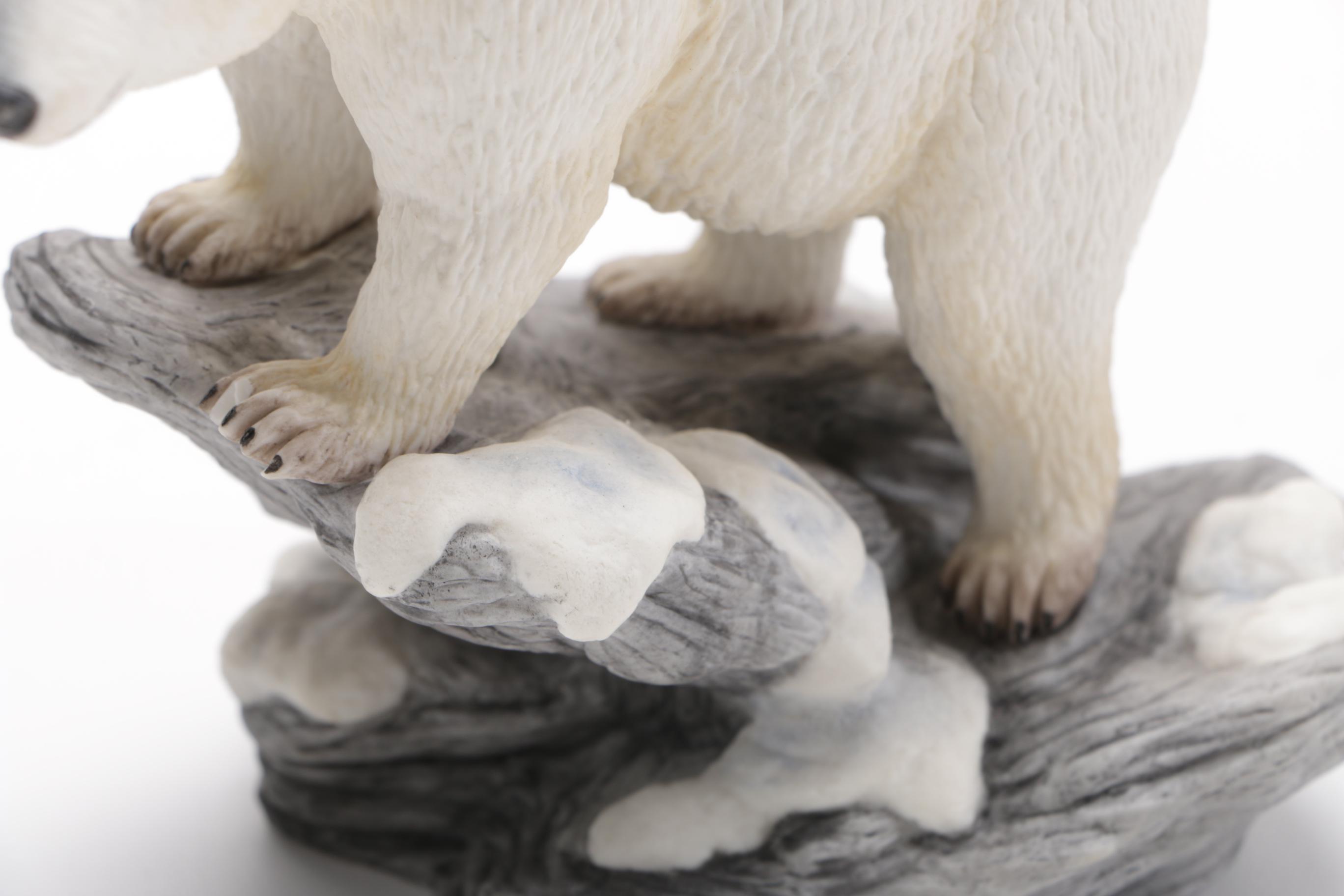 Polar Bear Figurines Including Boehm and Wolf Original