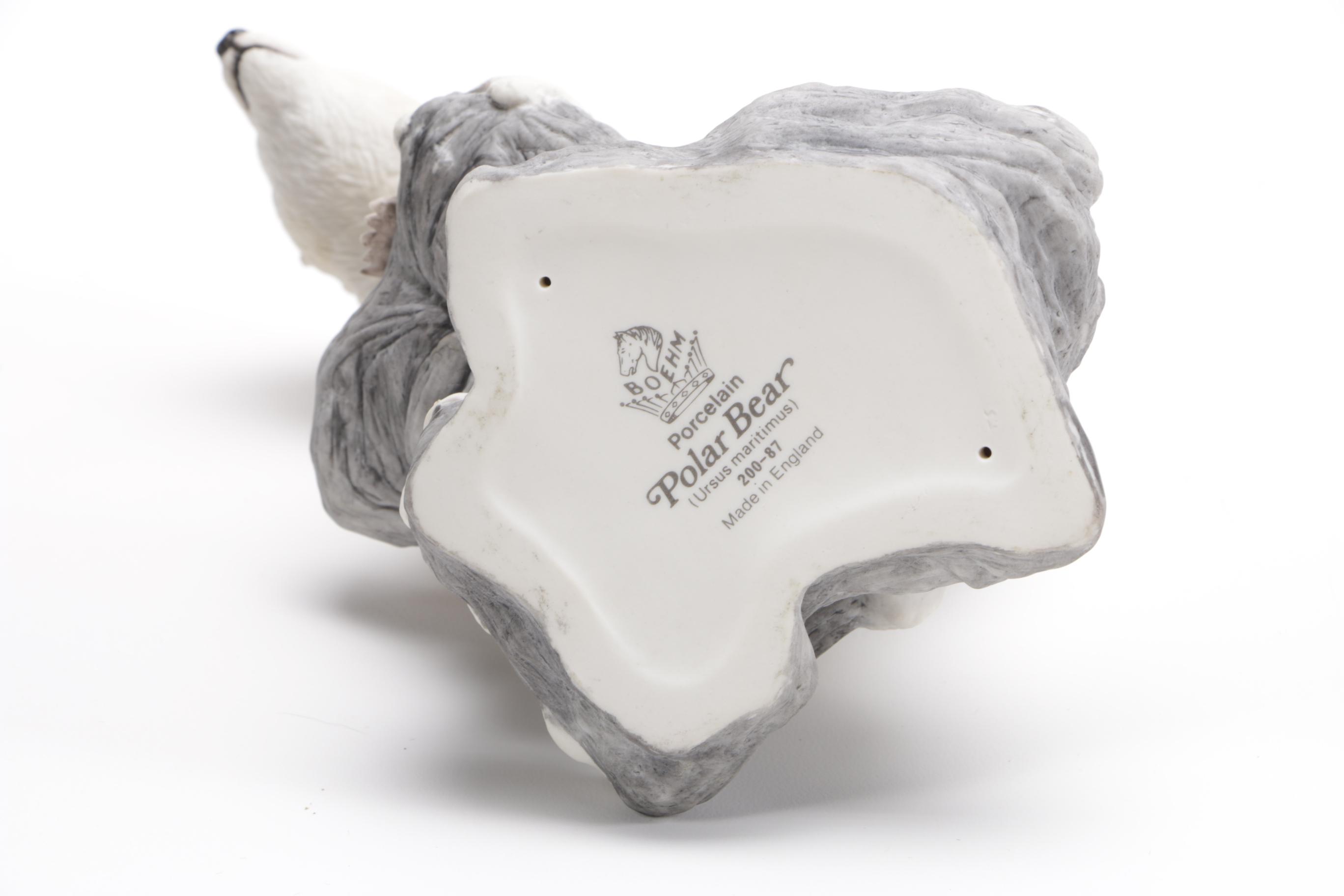 Polar Bear Figurines Including Boehm and Wolf Original