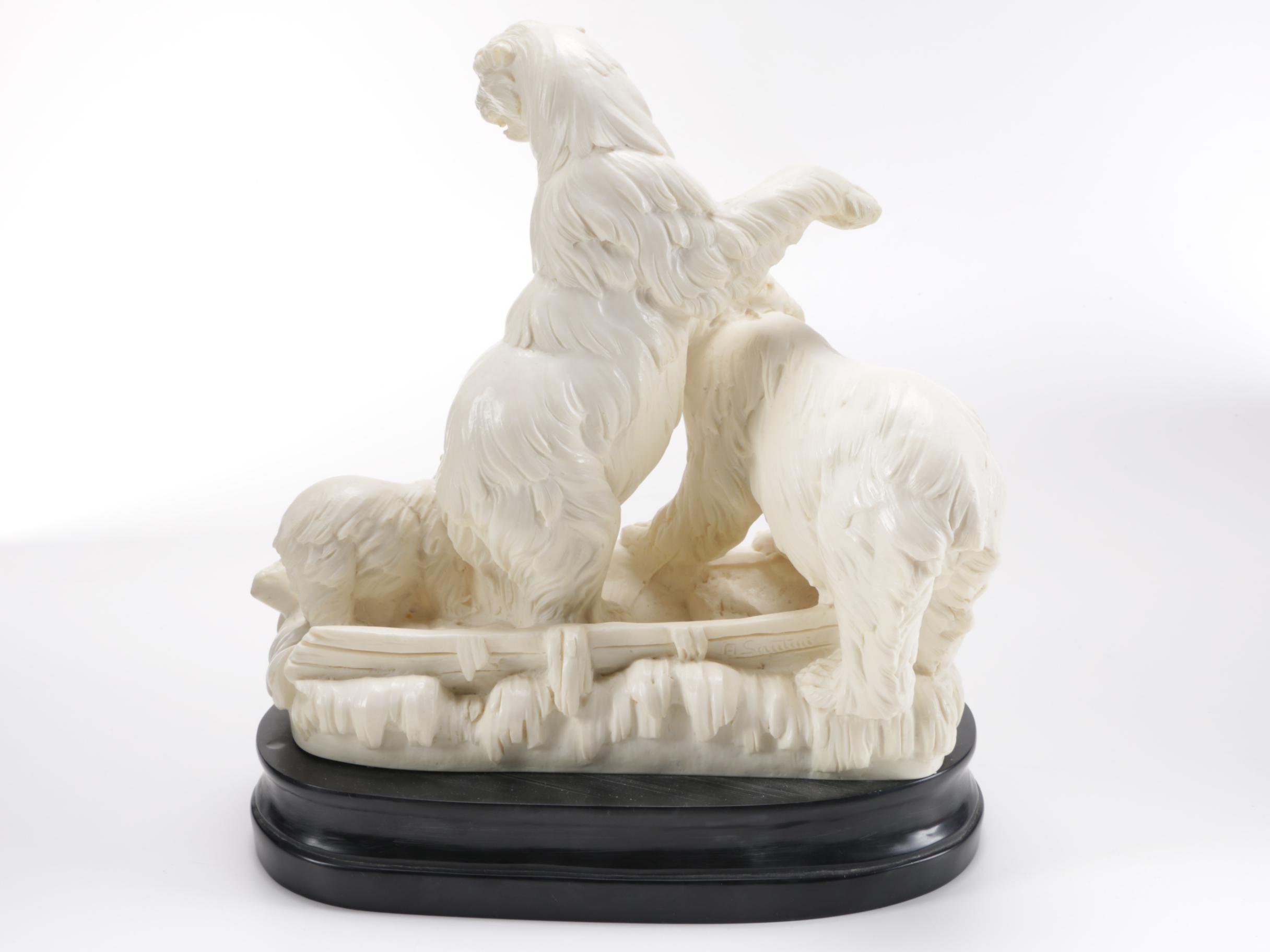 A. Santini Reproduction Sculpture of Polar Bears