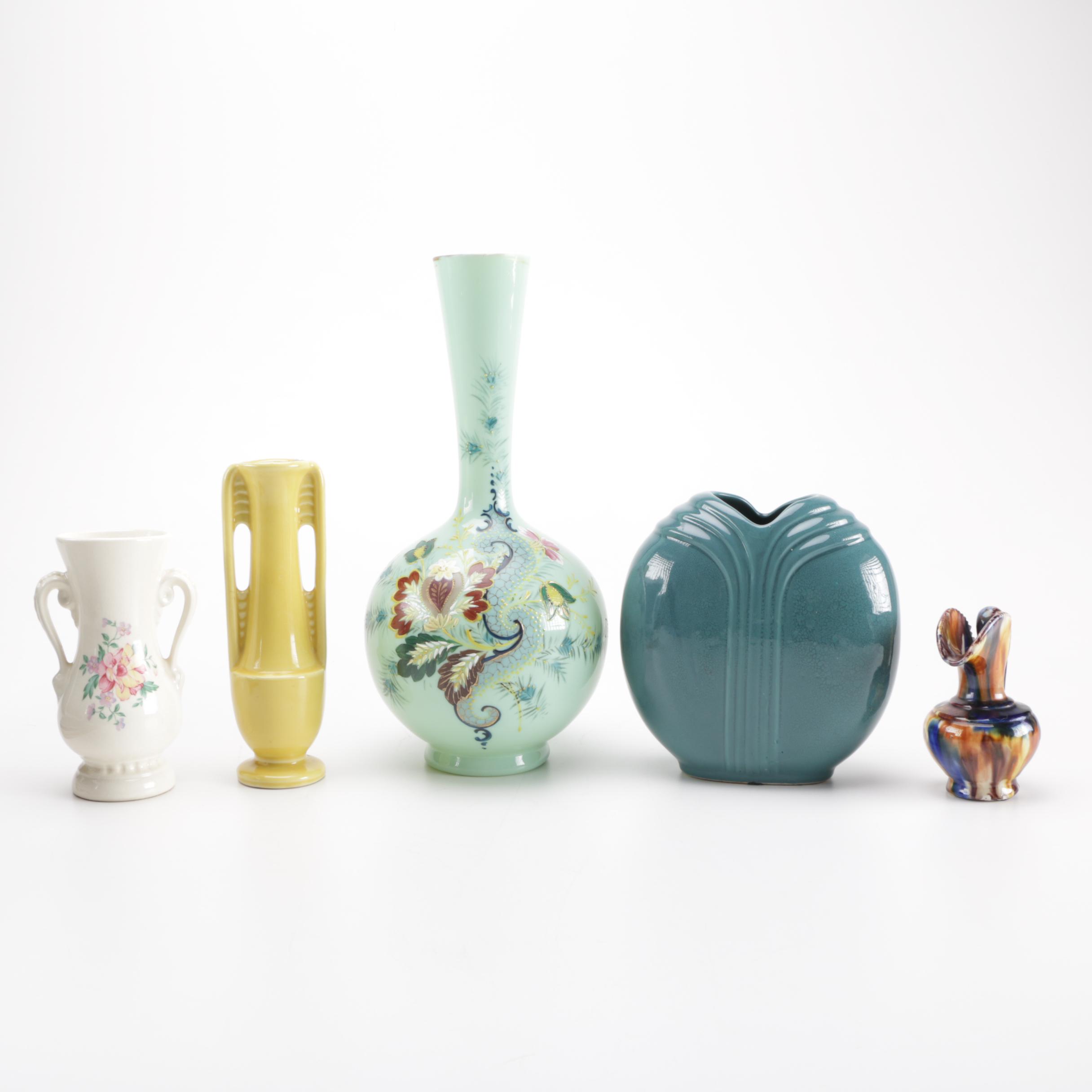 Victorian Opaline Glass With Royal Copley and More