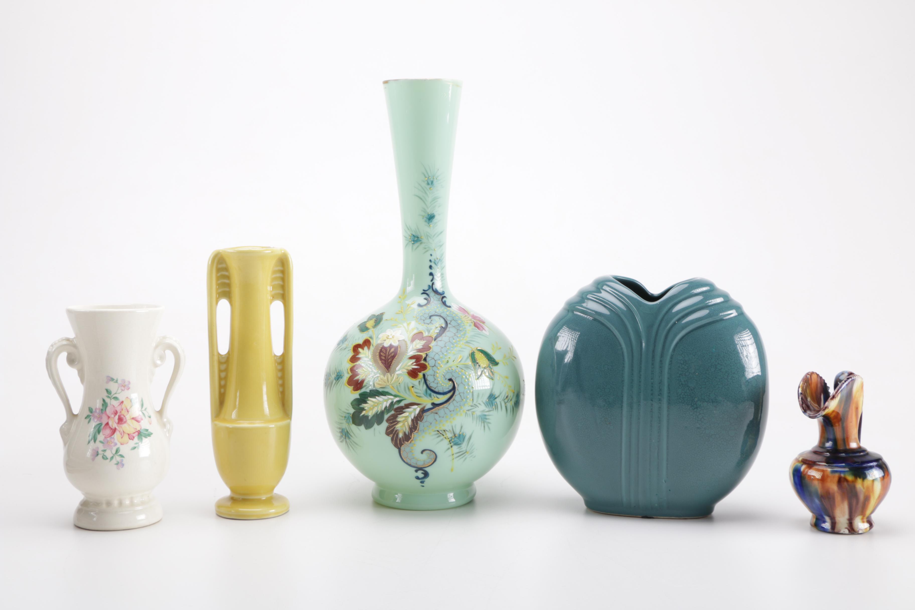 Victorian Opaline Glass With Royal Copley and More