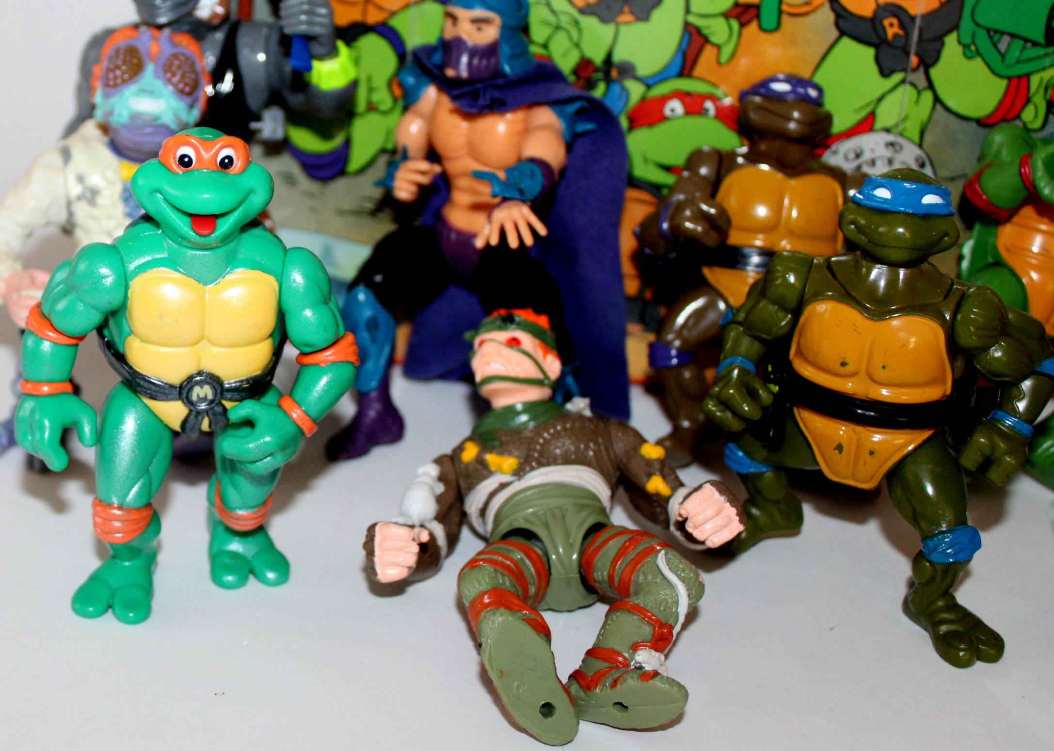 Teenage Mutant Ninja Turtle Action Figures and Case