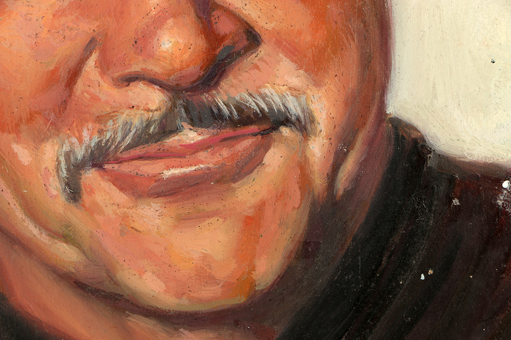 Bill Angresano Oil Painting on Board Portrait of Sean Connery