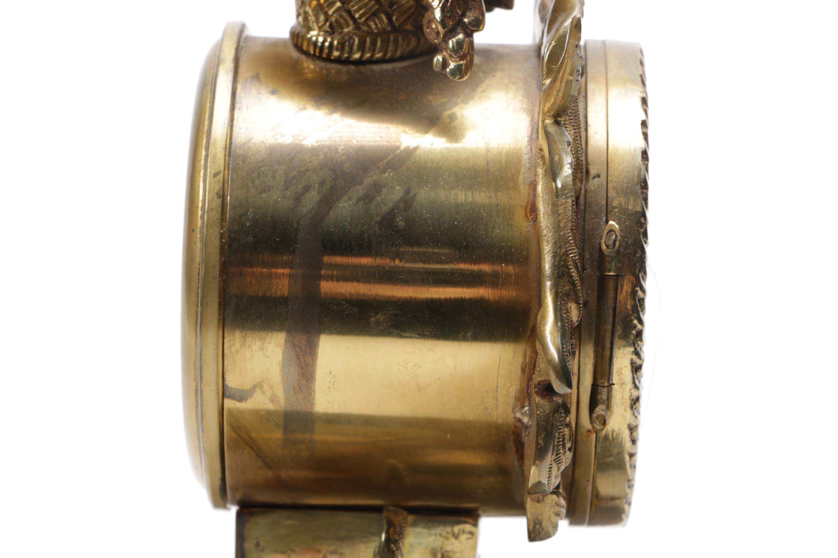 Ornate Brass and Marble Mantel Clock