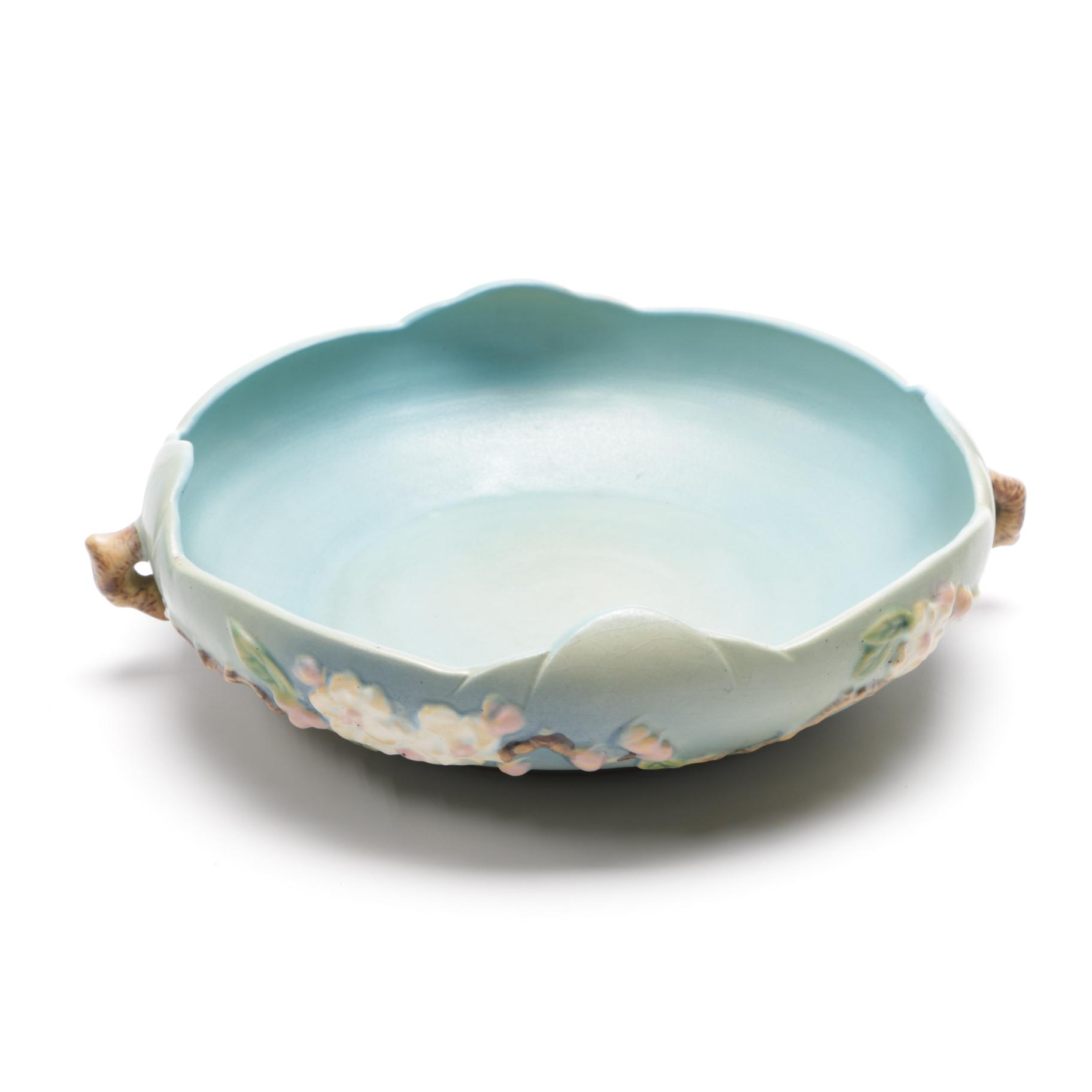 Roseville Pottery "Apple Blossom" Handled Bowl
