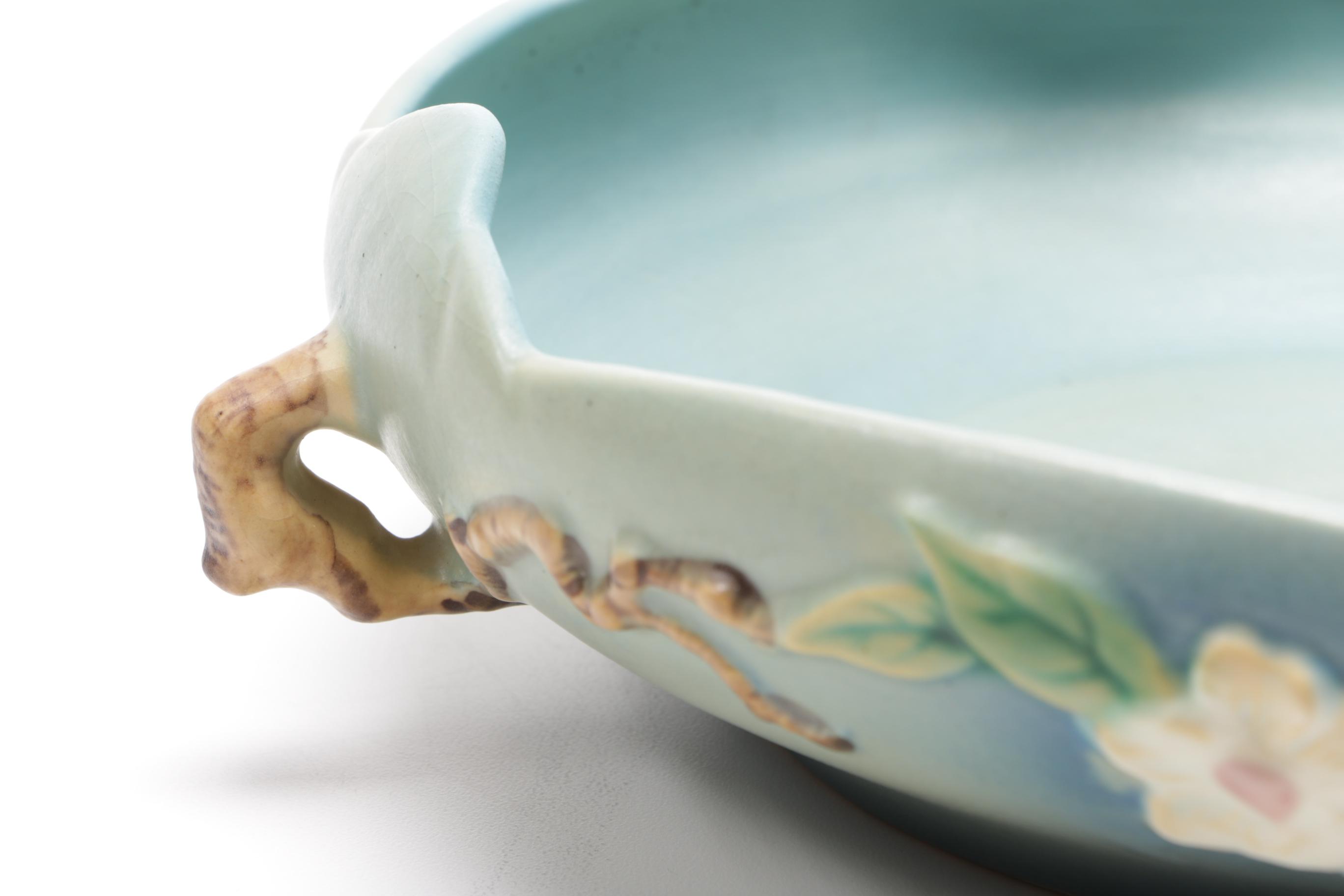Roseville Pottery "Apple Blossom" Handled Bowl