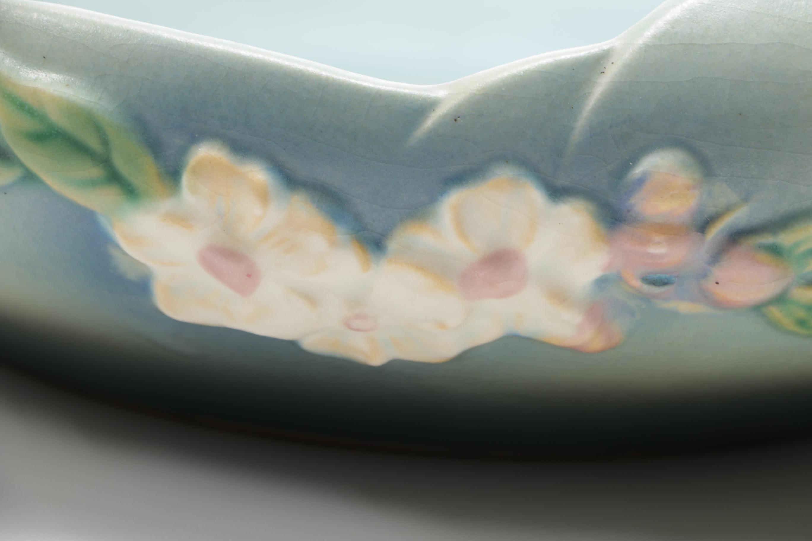 Roseville Pottery "Apple Blossom" Handled Bowl